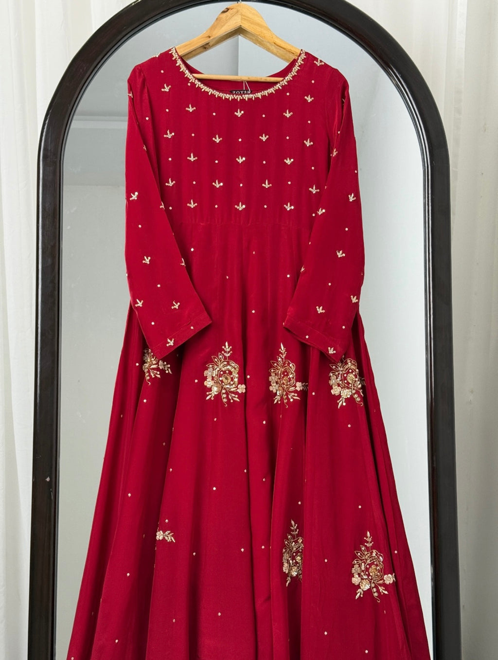 2 Piece - Embroidered Russian Silk Frock