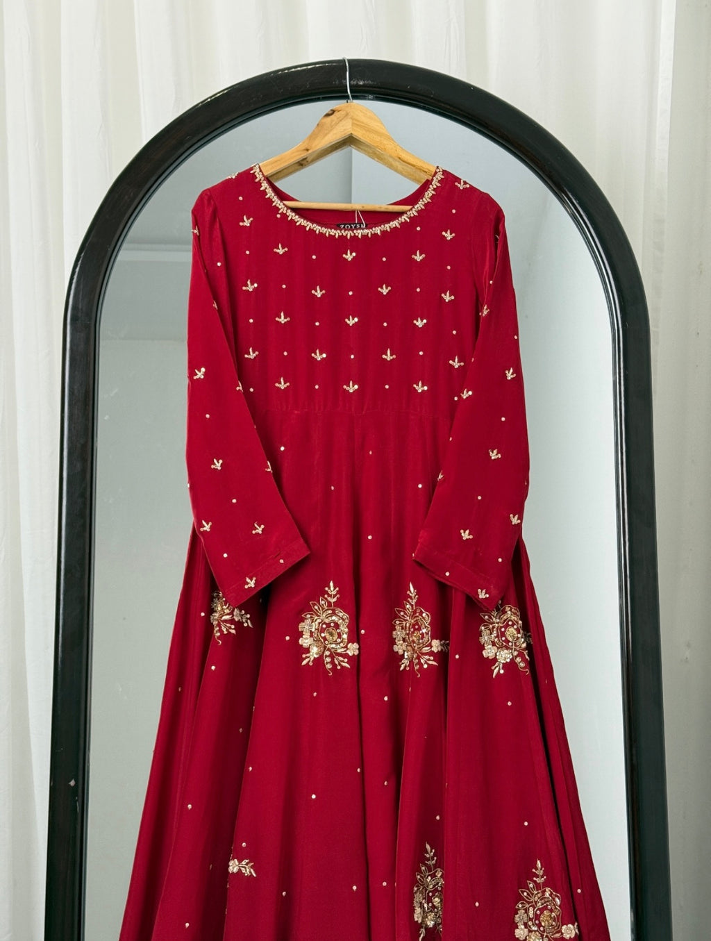 2 Piece - Embroidered Russian Silk Frock