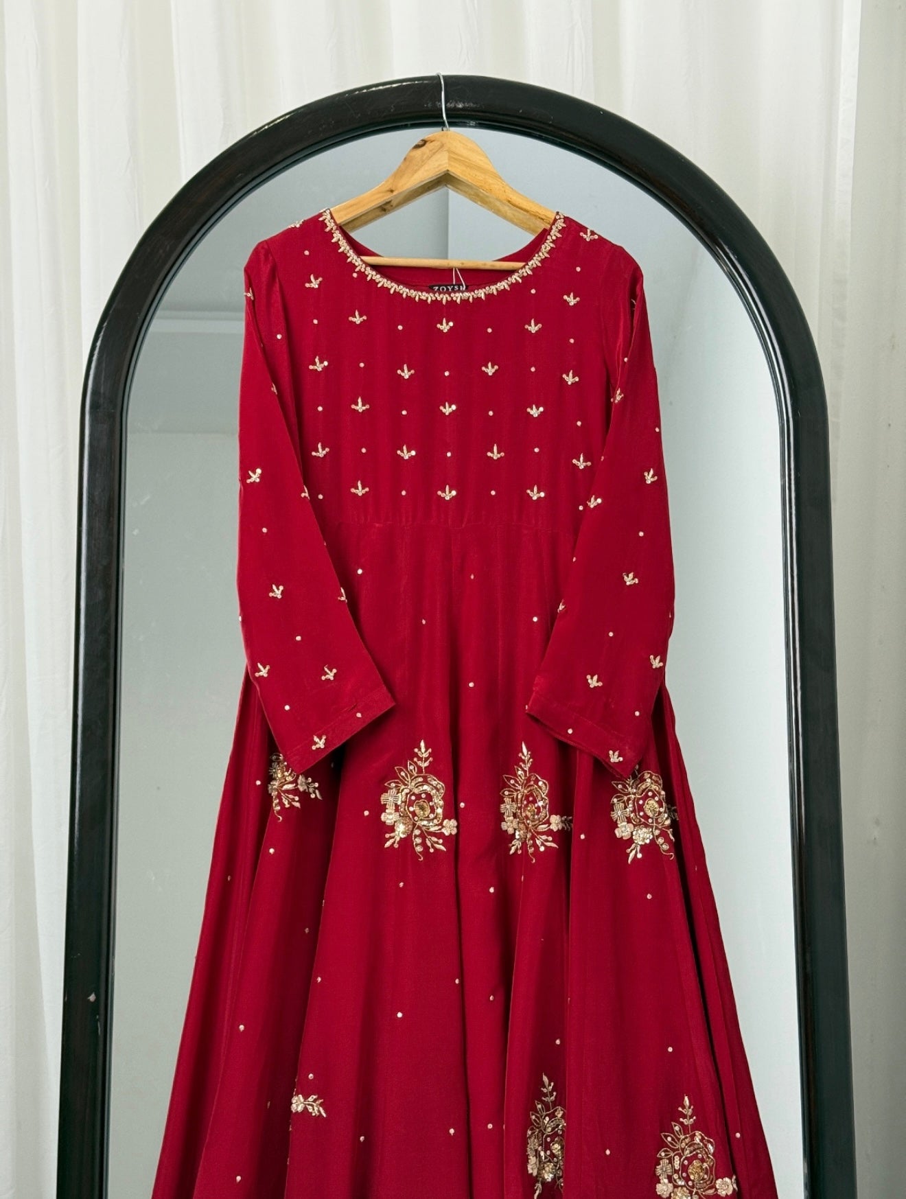 2 Piece - Embroidered Russian Silk Frock