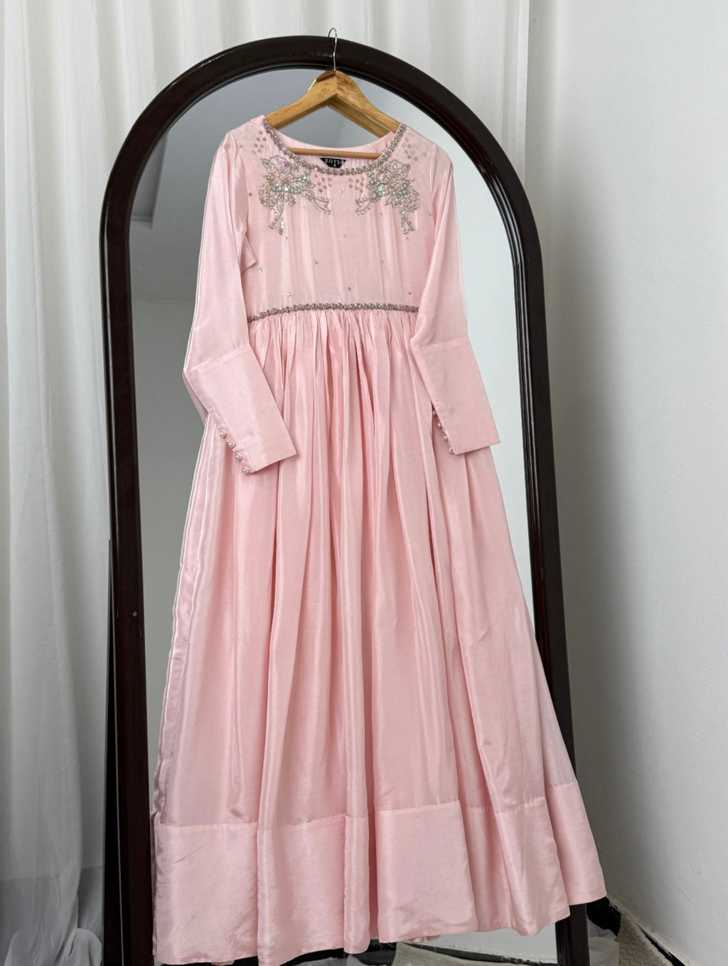 2 Piece - Embroidered Russian Silk Frock