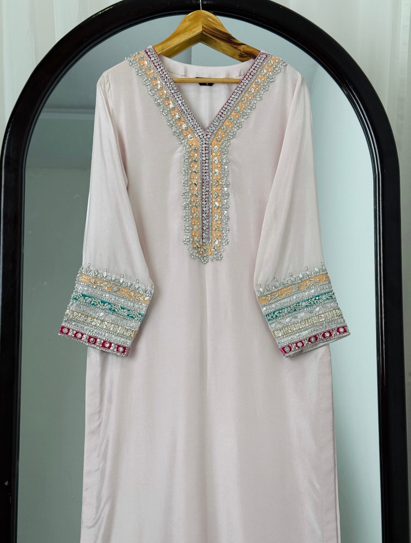 3 Piece - Embroidered Russian Silk Suit
