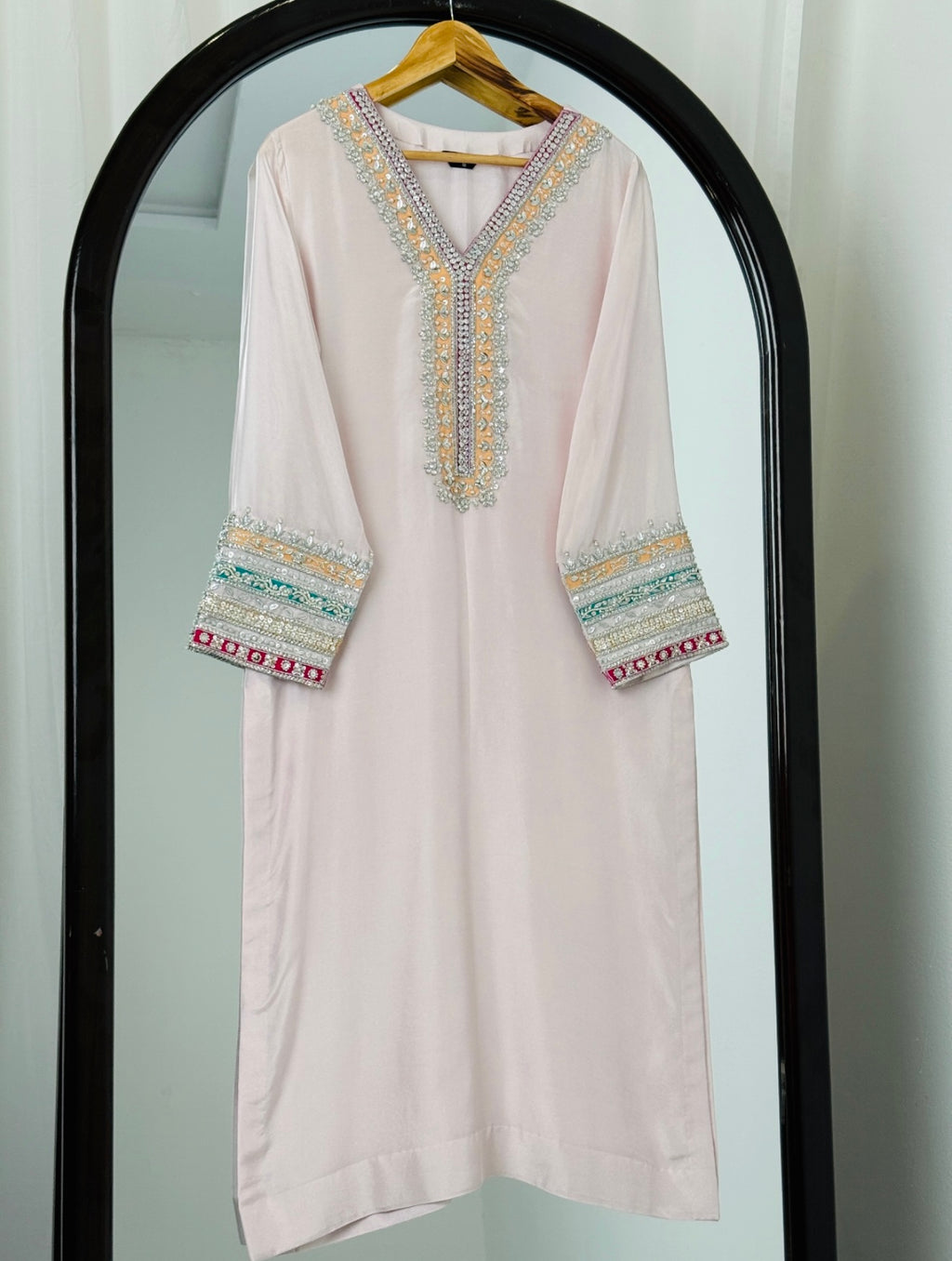 3 Piece - Embroidered Russian Silk Suit