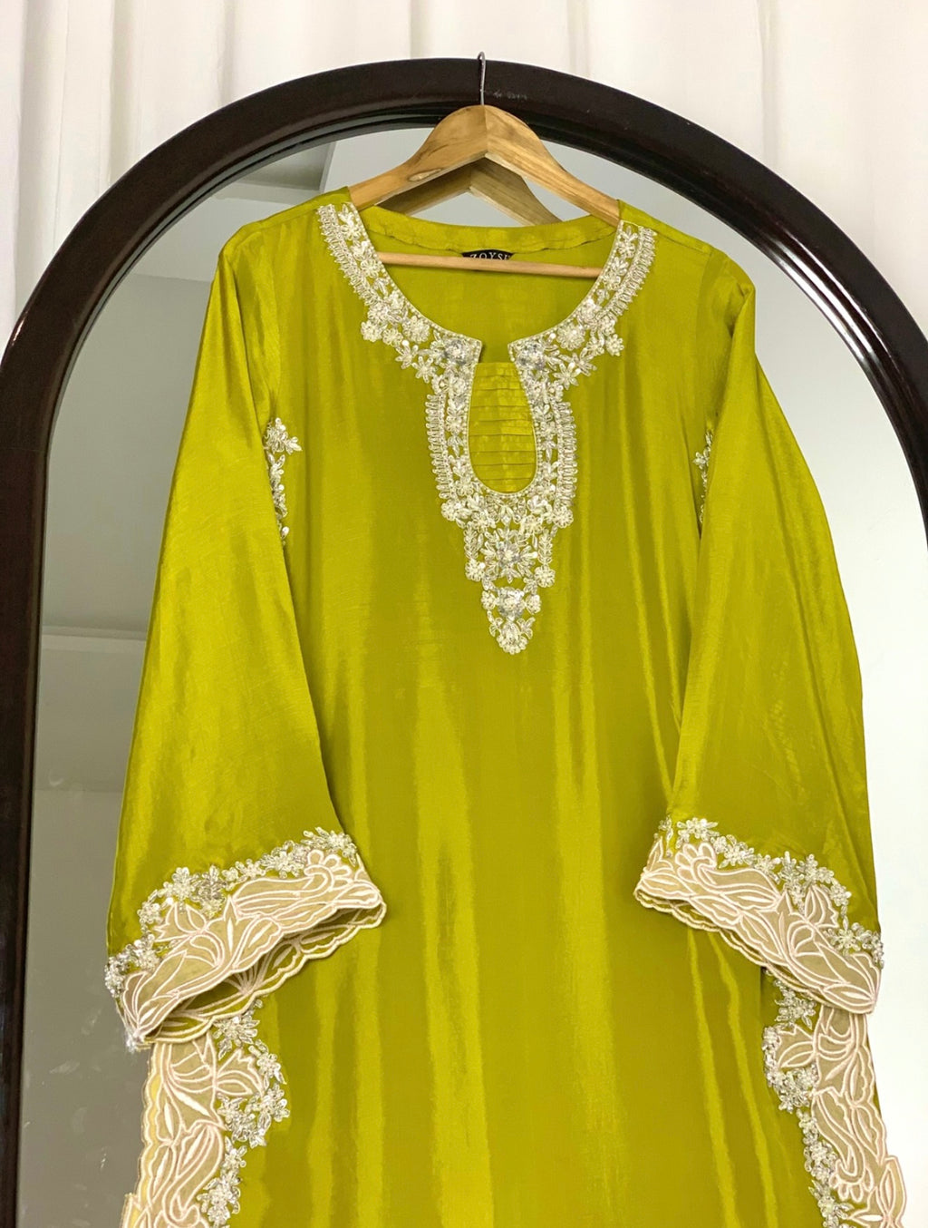 3 Piece - Embroidered Tussle Silk Suit