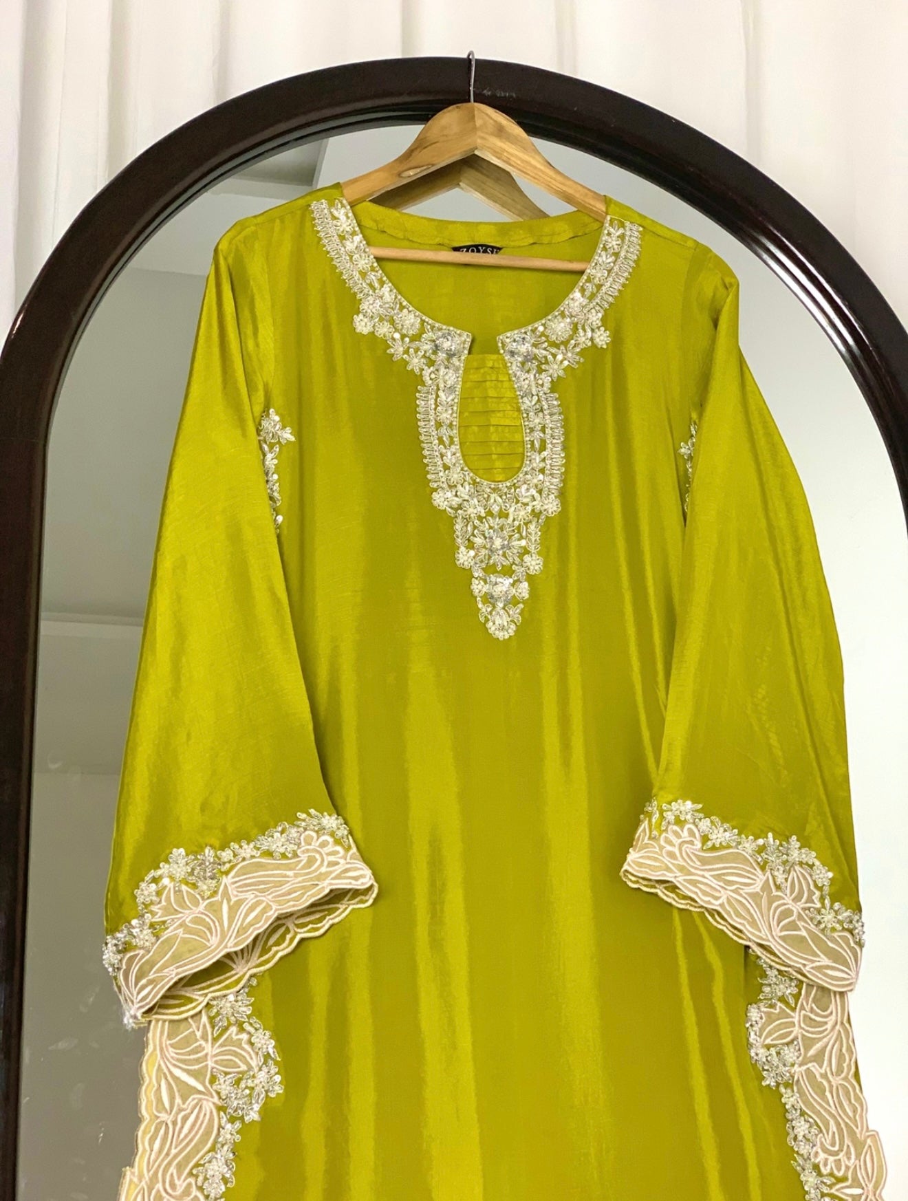3 Piece - Embroidered Tussle Silk Suit