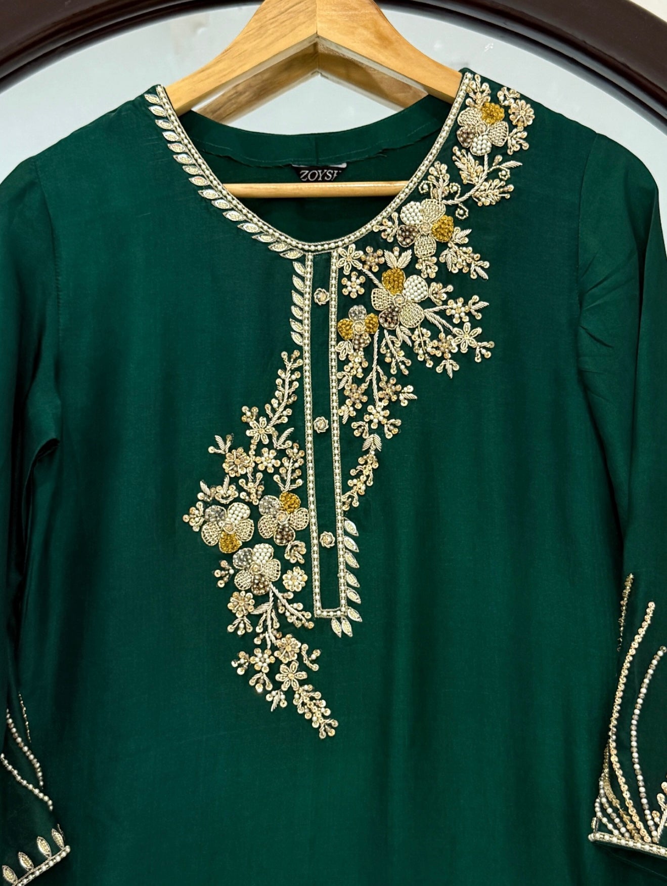 3 Piece - Embroidered Russian Silk Suit
