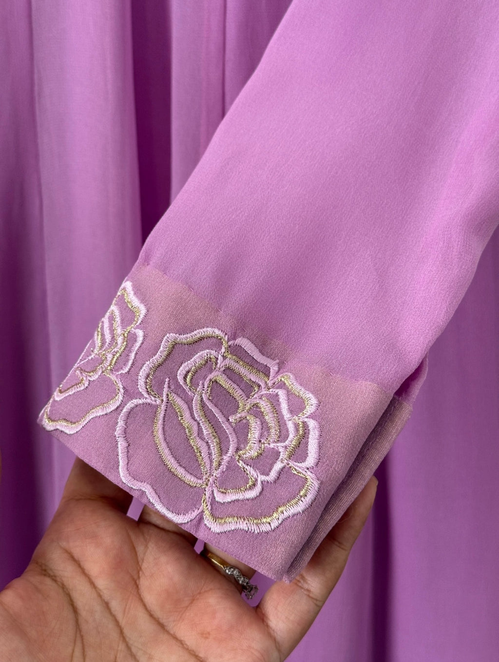 2 Piece - Embroidered Chiffon Frock