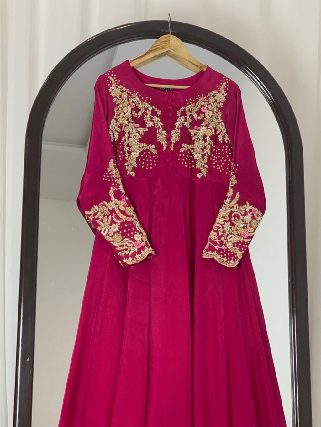 2 Piece - Embroidered Russian Silk Frock