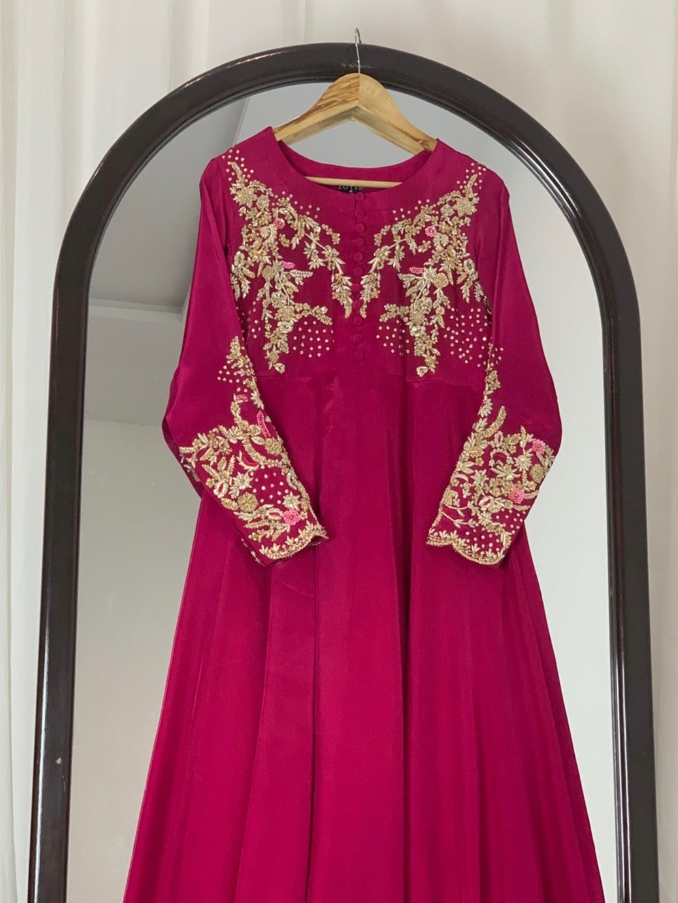 2 Piece - Embroidered Russian Silk Frock