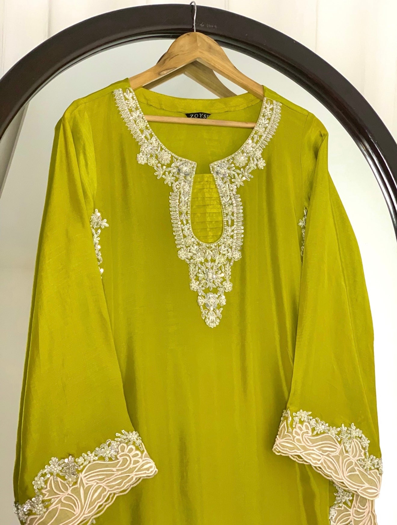 3 Piece - Embroidered Tussle Silk Suit