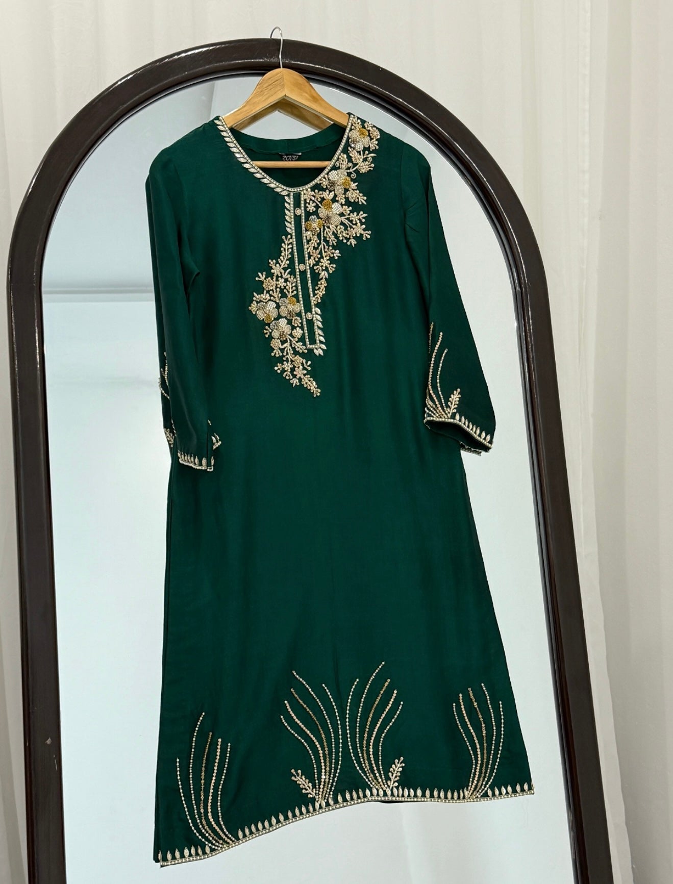 3 Piece - Embroidered Russian Silk Suit
