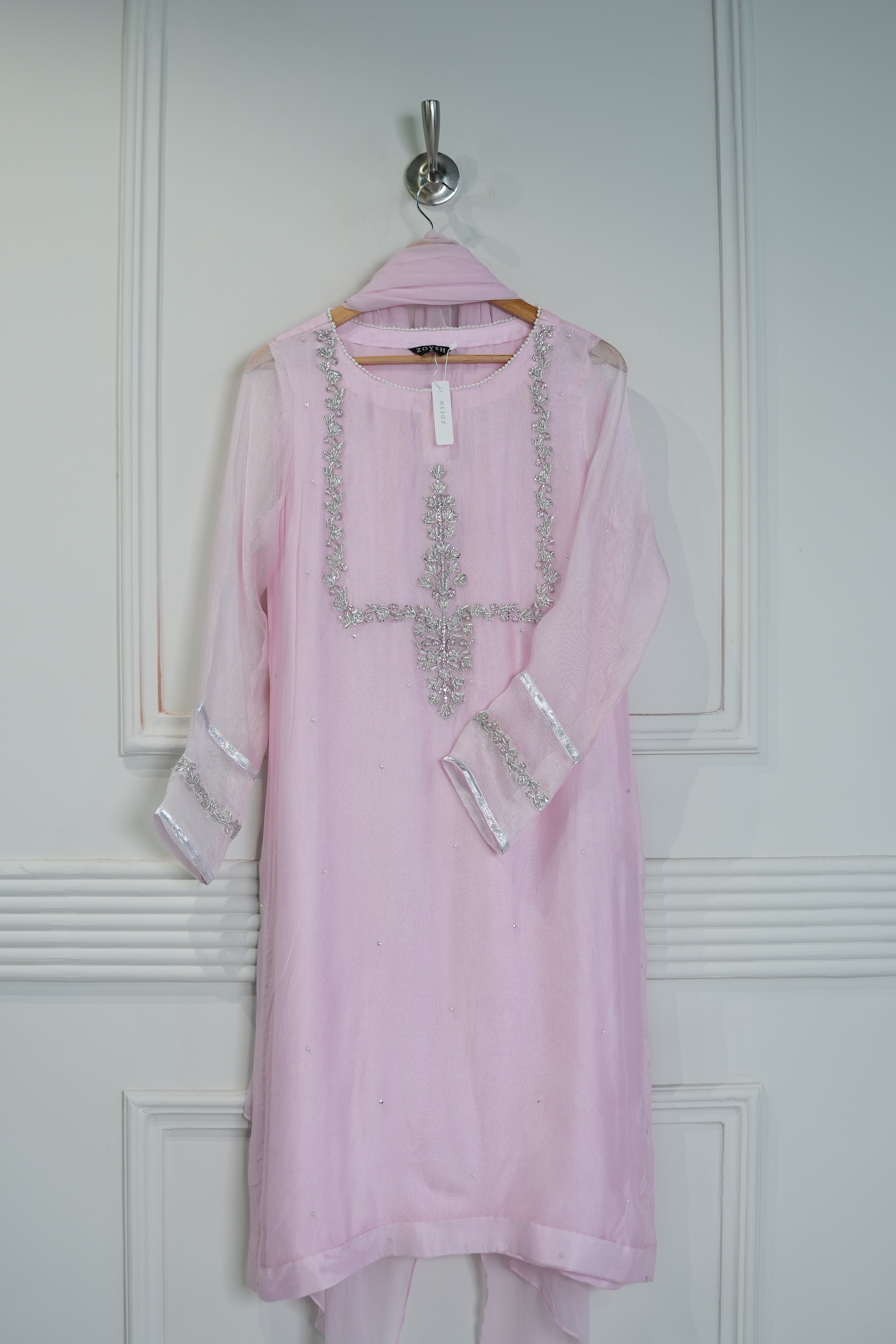 2pc-Silk Embroidered suit ( ZL-324 )