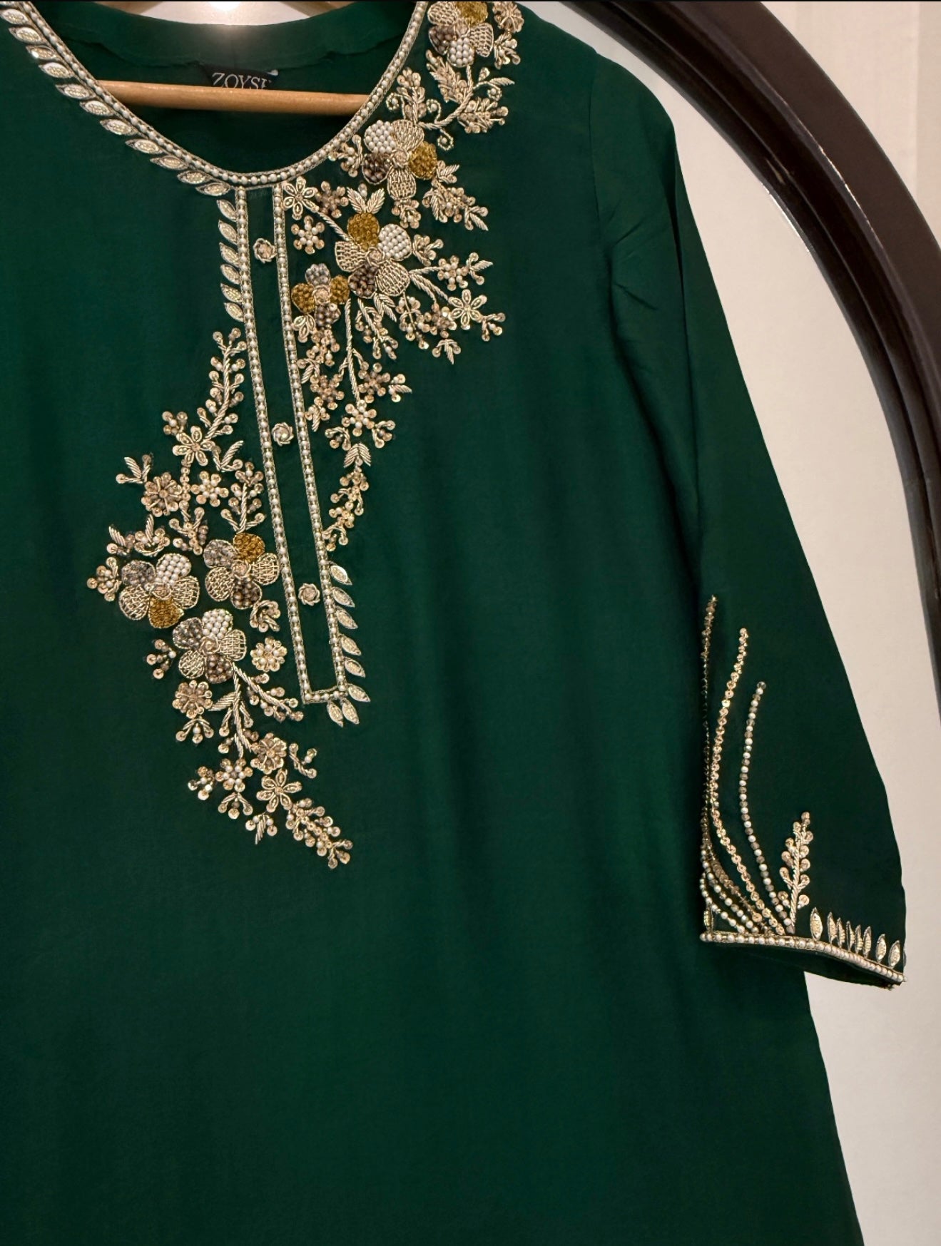 3 Piece - Embroidered Russian Silk Suit