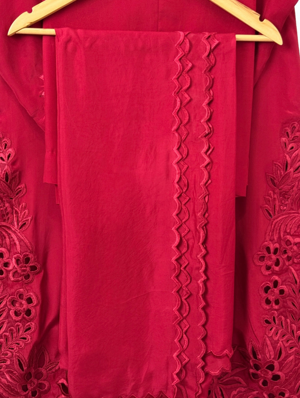 3 Piece - Embroidered Russian Silk  Suit