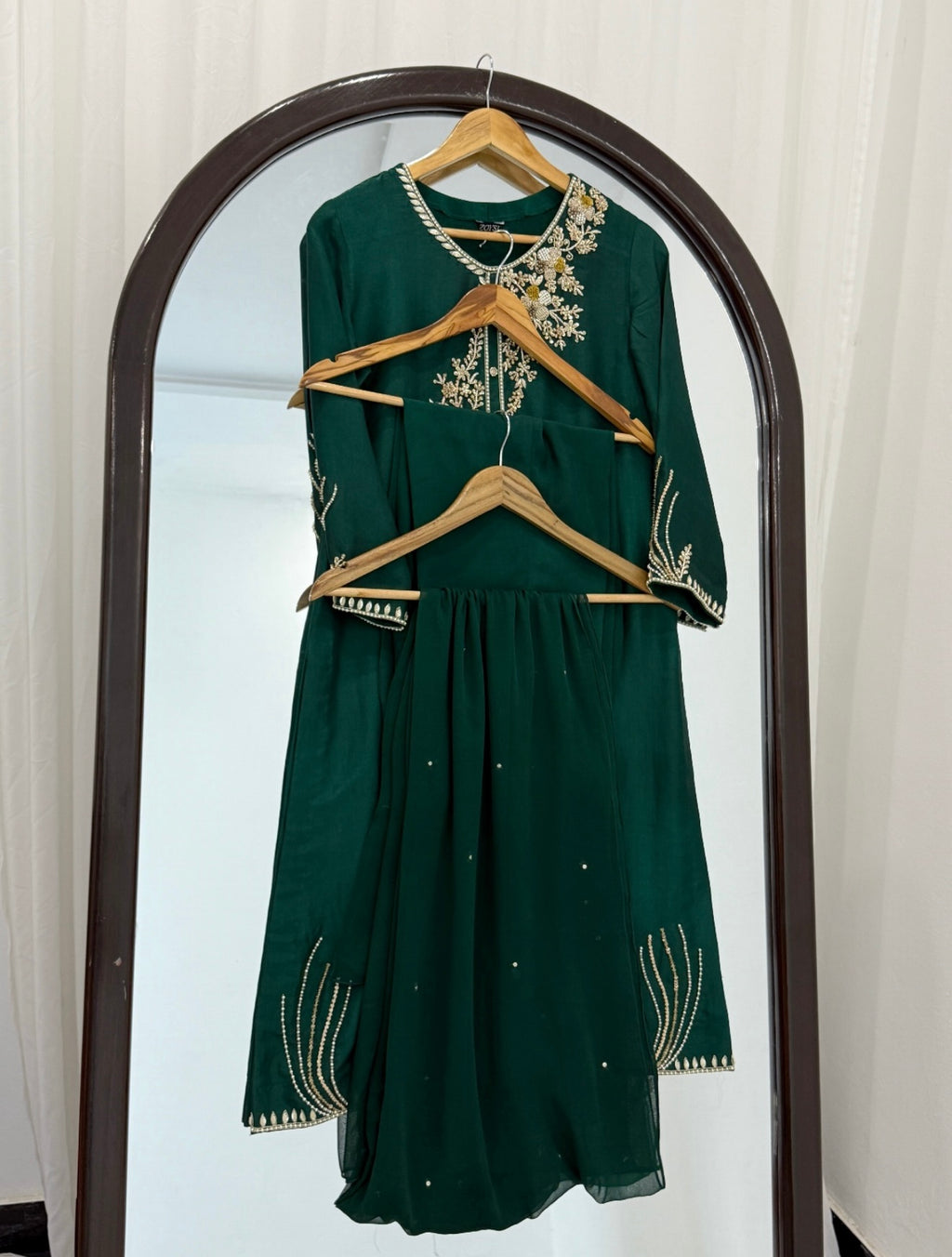 3 Piece - Embroidered Russian Silk Suit