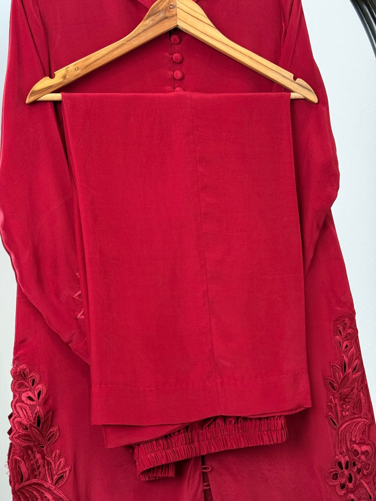 3 Piece - Embroidered Russian Silk  Suit