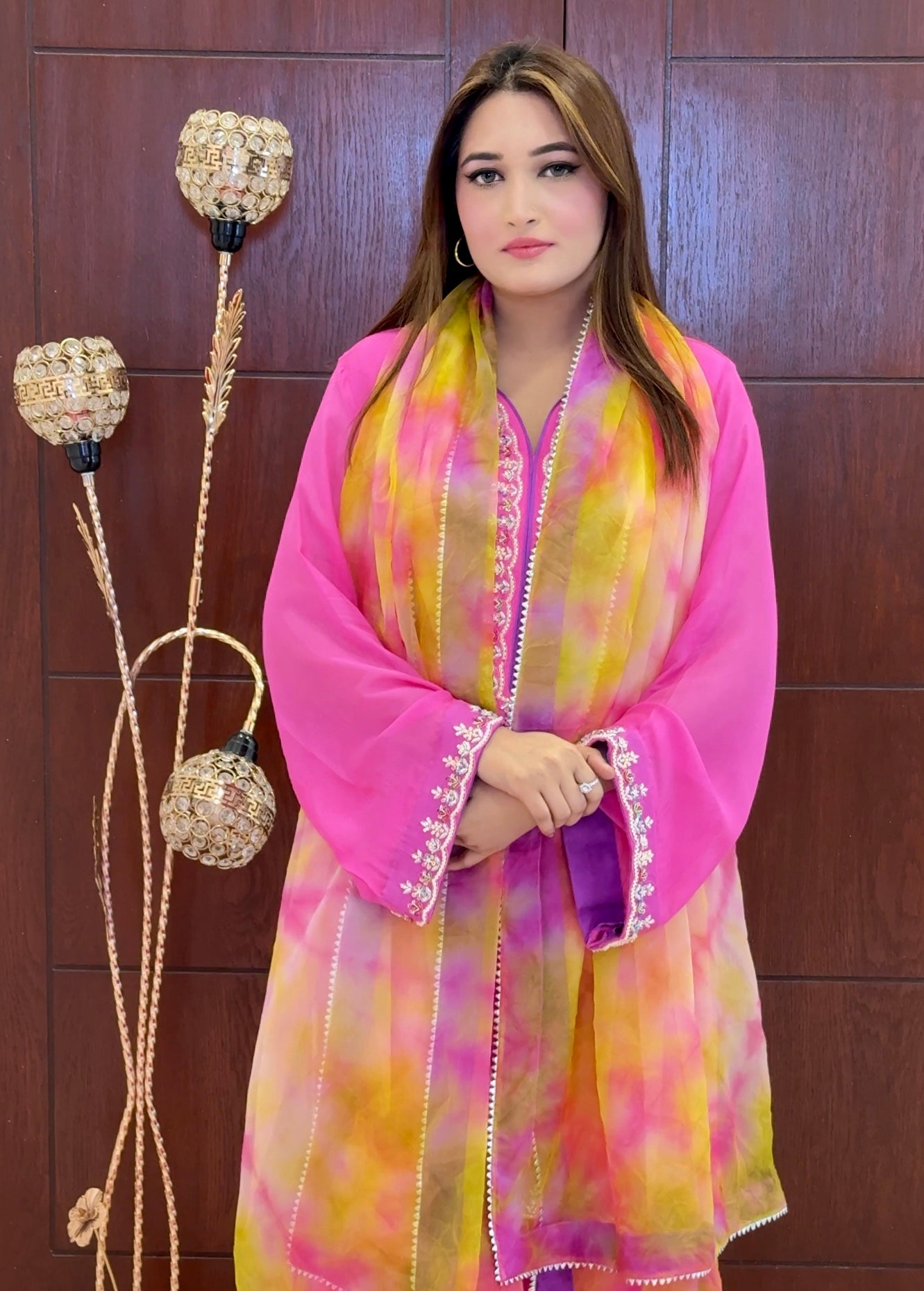 3 Piece - Embroidered Soft Silk Suit