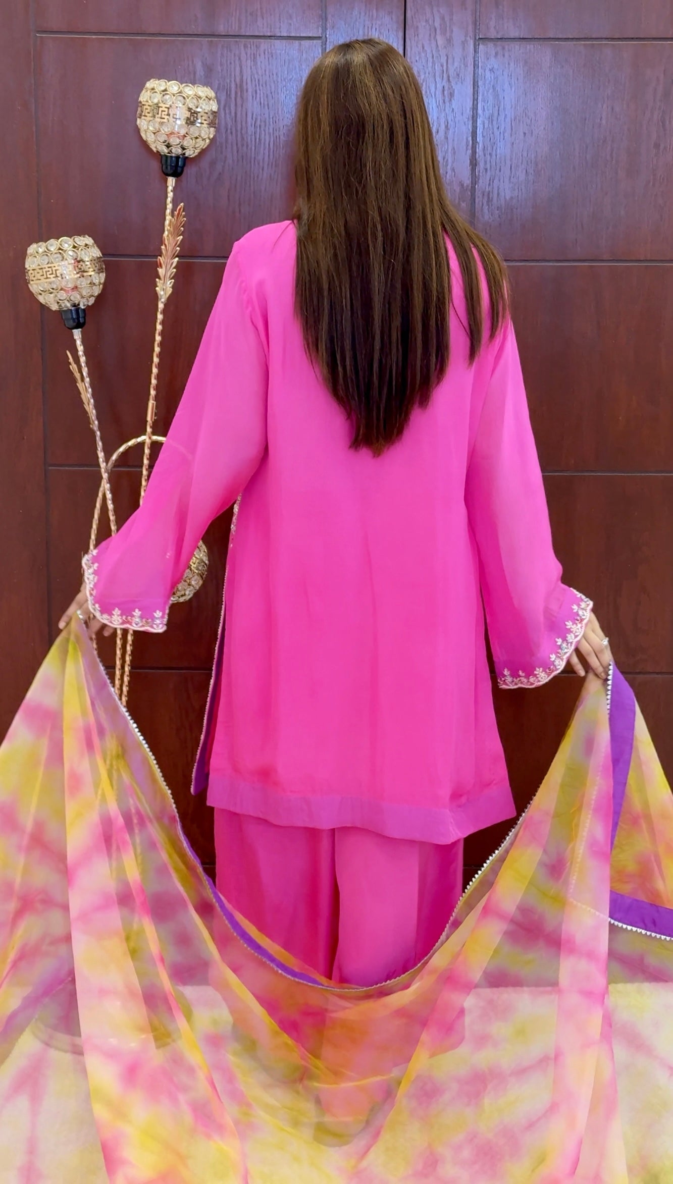 3 Piece - Embroidered Soft Silk Suit