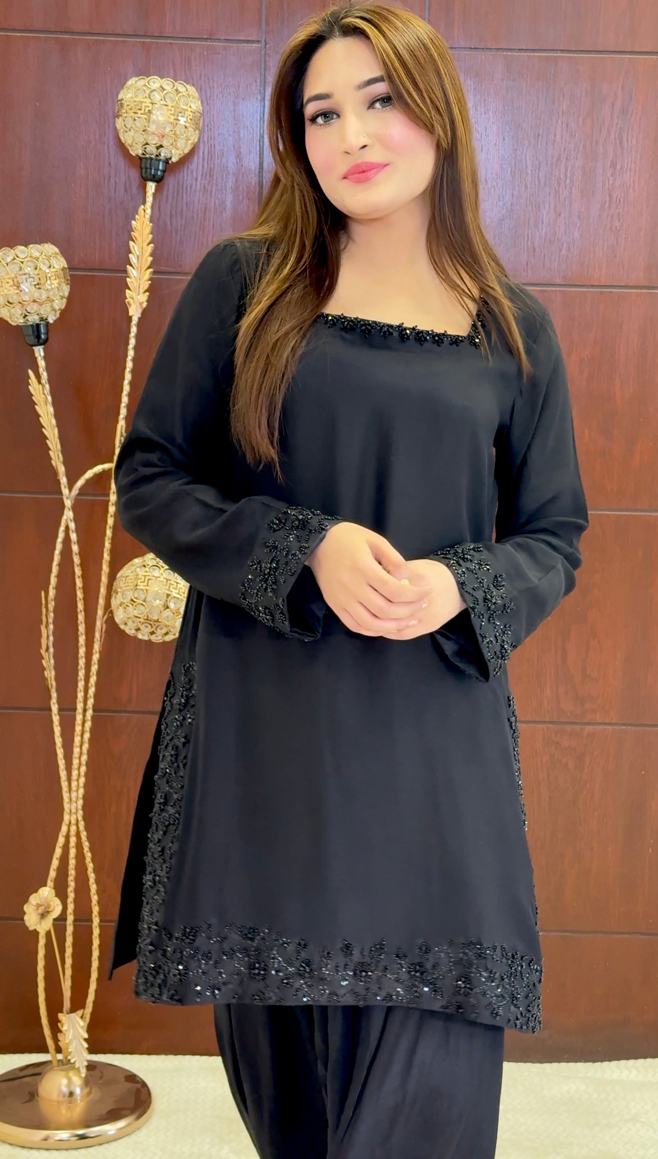 3 Piece - Embroidered Tussle Suit