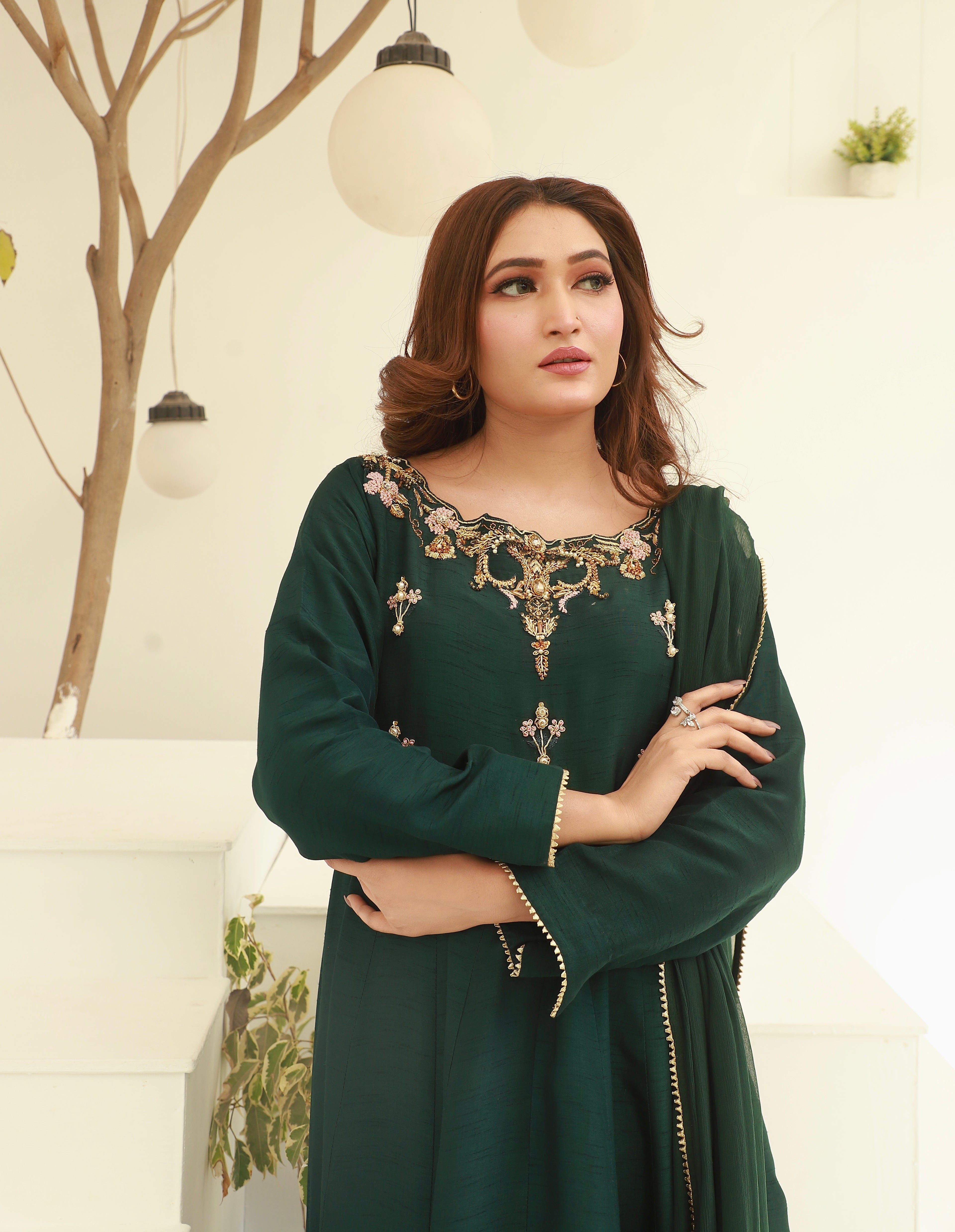 2pc-Silk Embroidered suit ( ZRS-503 )