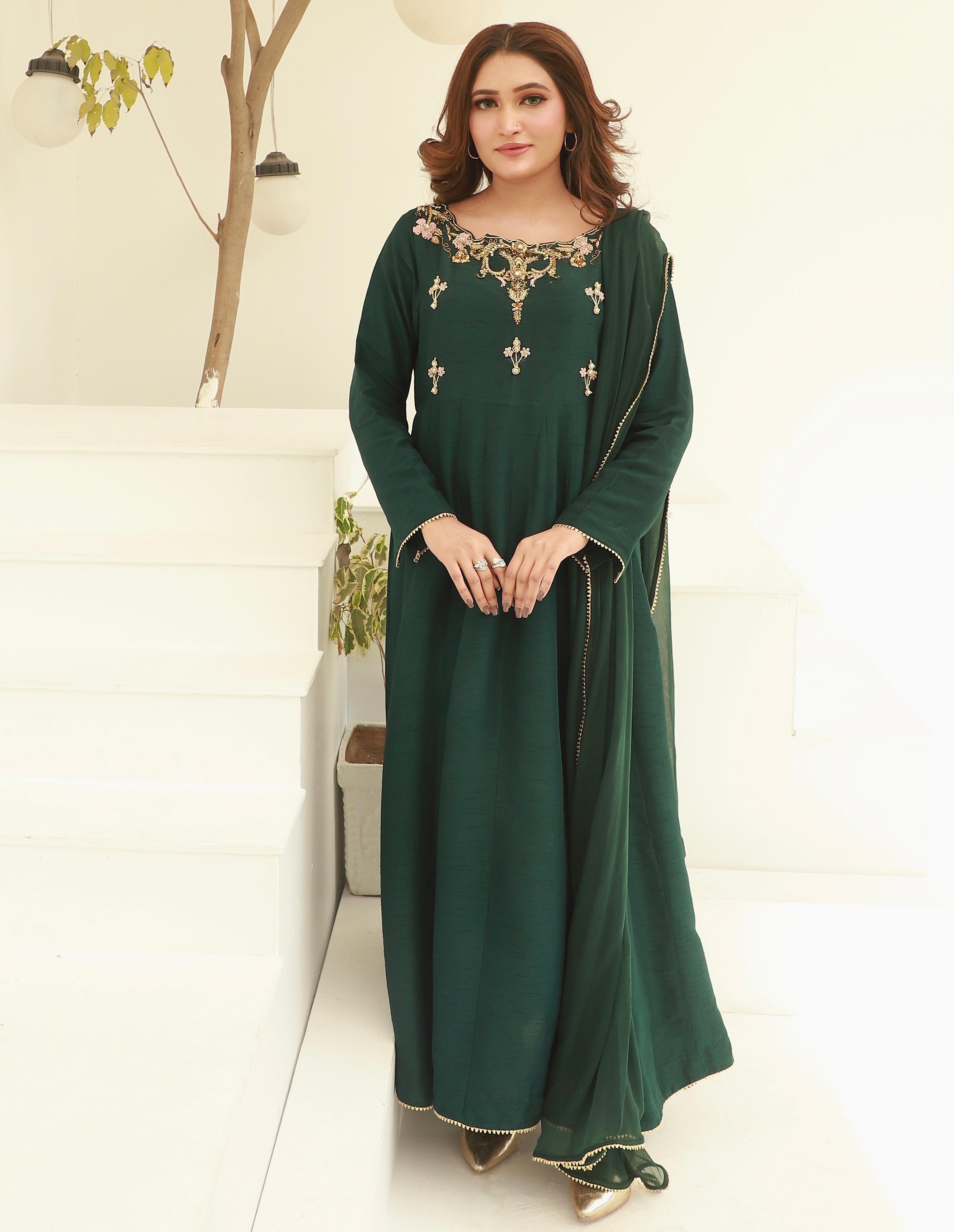 2pc-Silk Embroidered suit ( ZRS-503 )