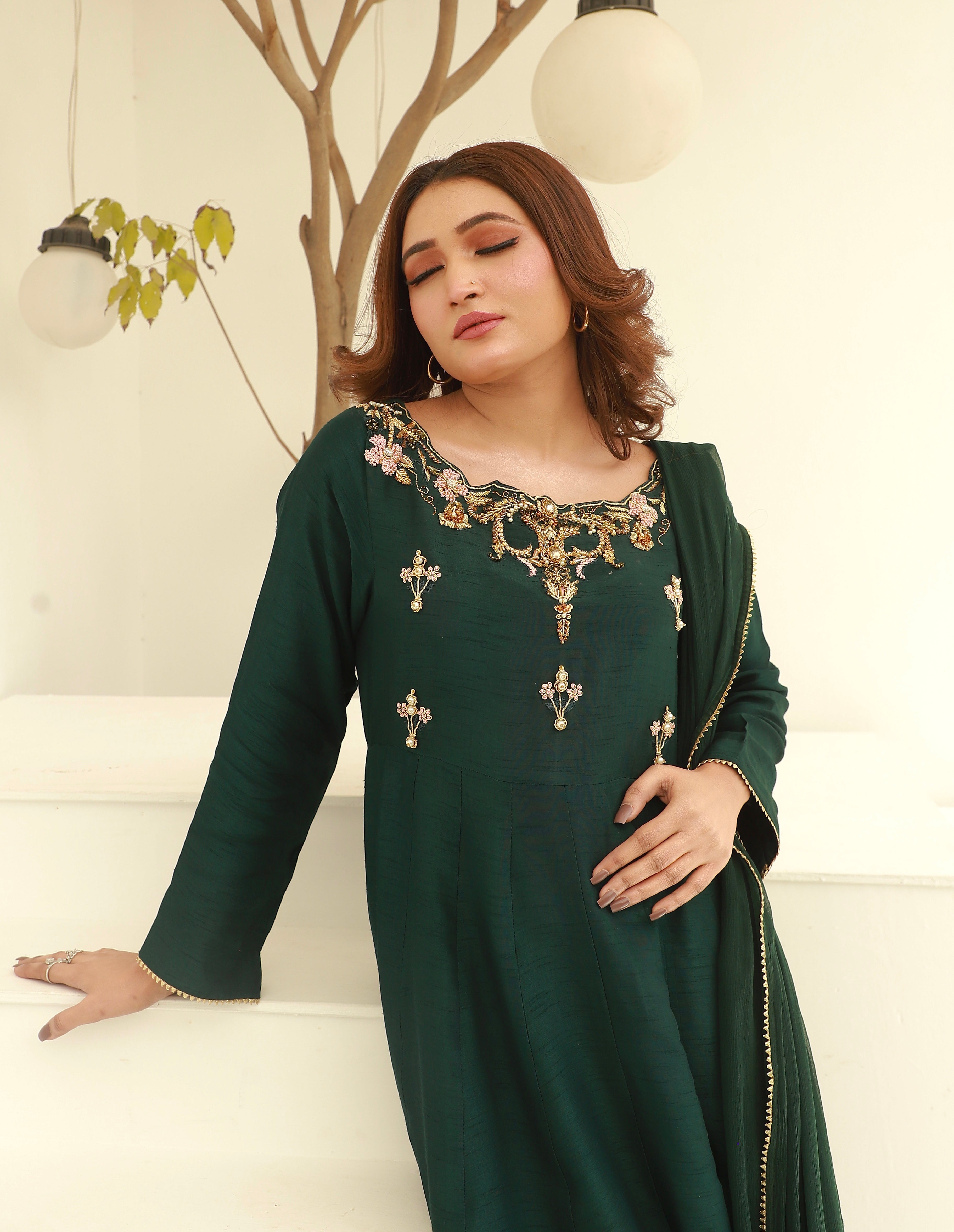 2pc-Silk Embroidered suit ( ZRS-503 )