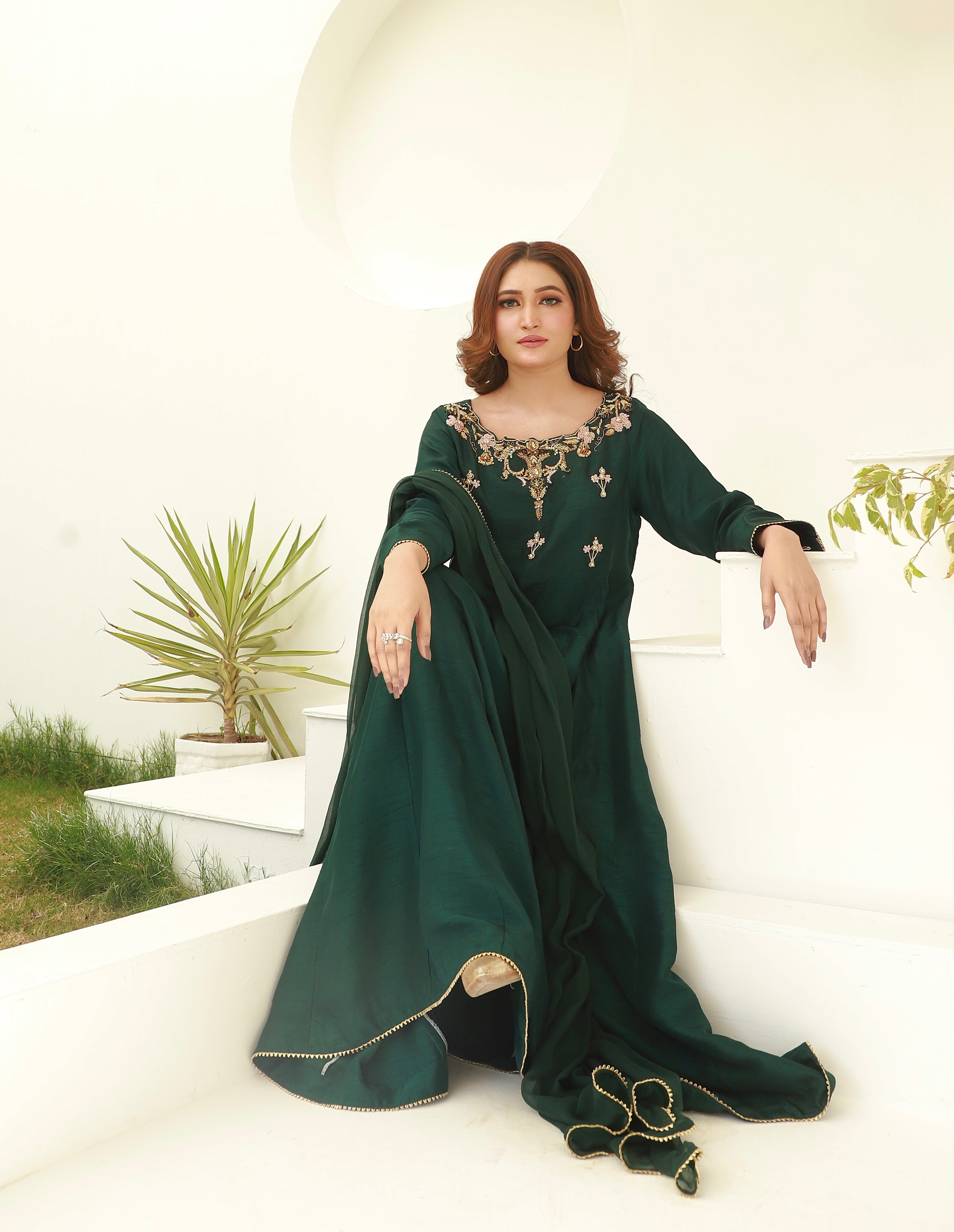 2pc-Silk Embroidered suit ( ZRS-503 )