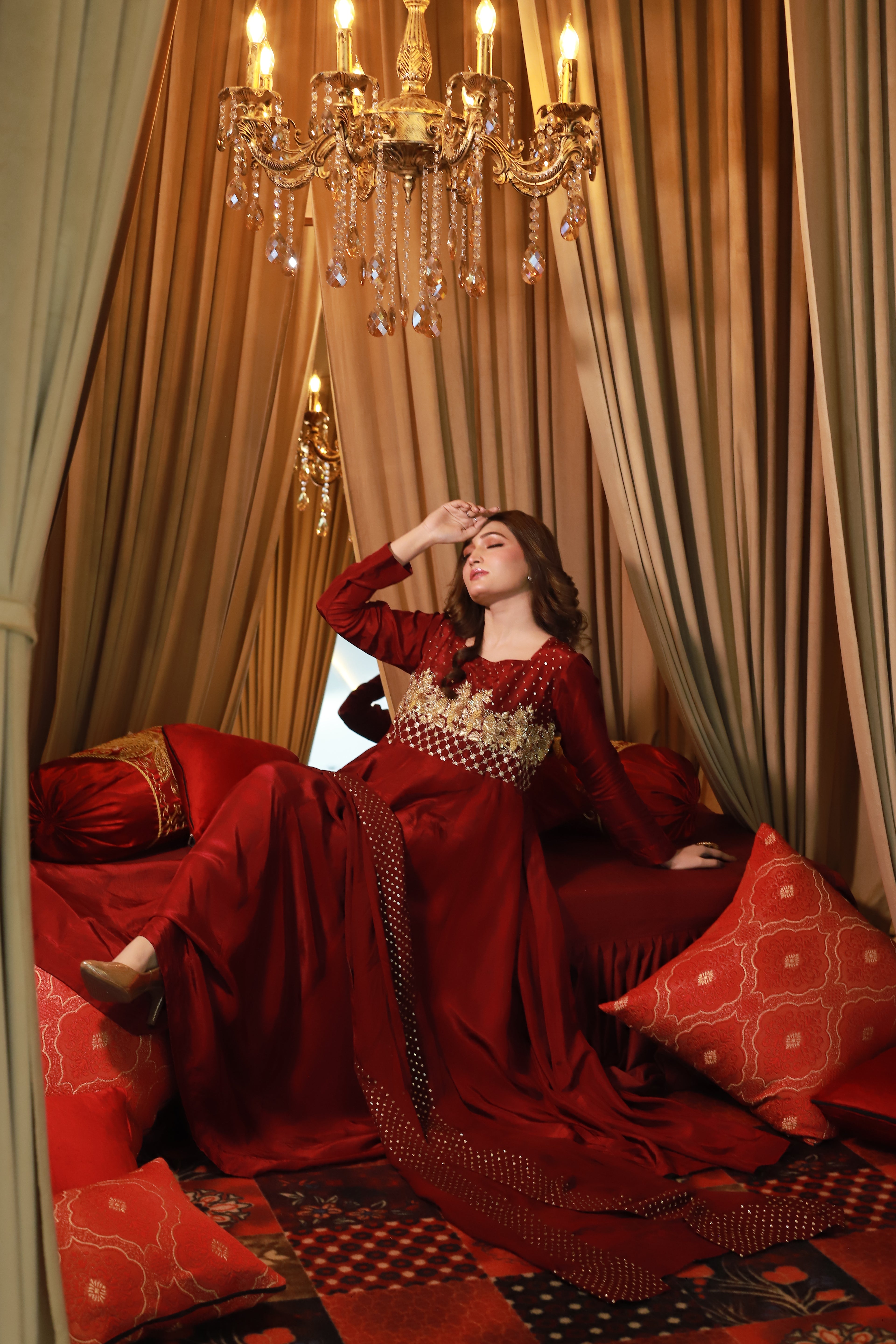 2pc-Silk Embroidered suit ( ZRS-507 )