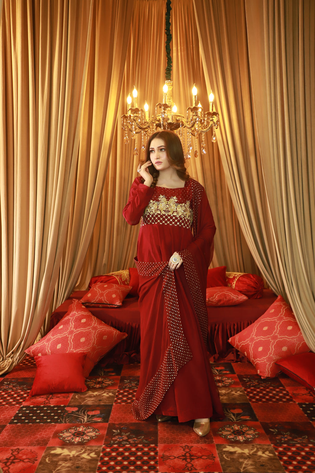 2pc-Silk Embroidered suit ( ZRS-507 )