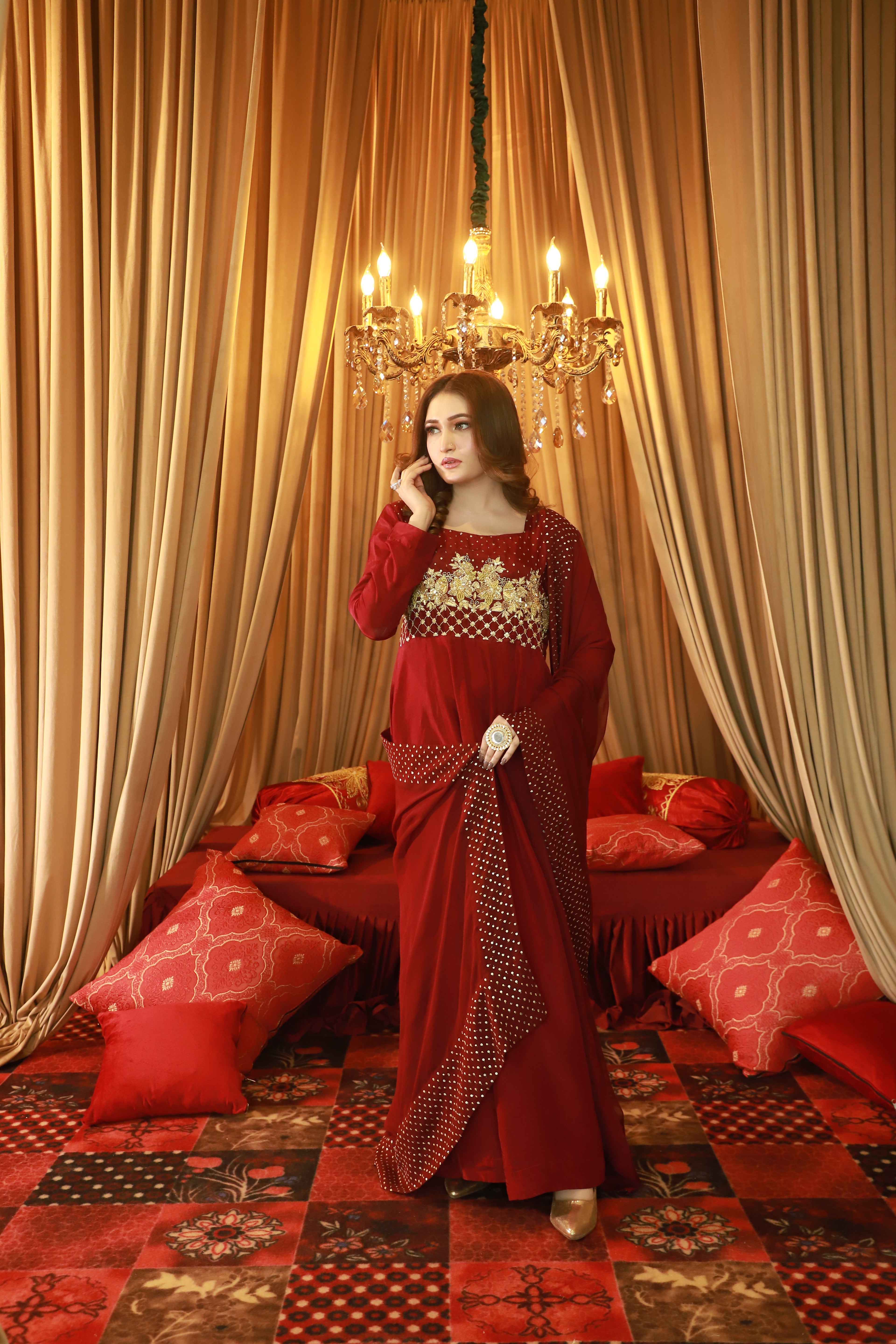2pc-Silk Embroidered suit ( ZRS-507 )