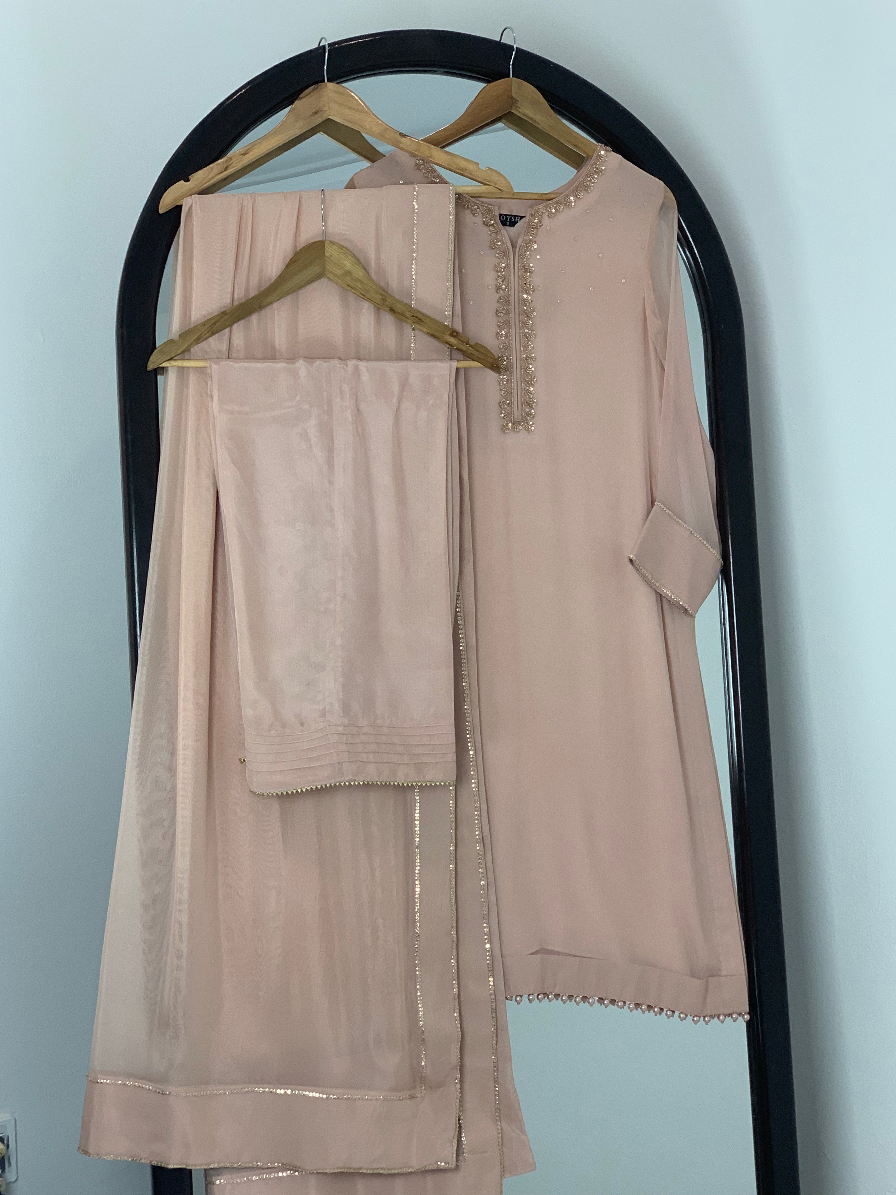3pc Chiffon Embroidered suit ( ZC-725 )
