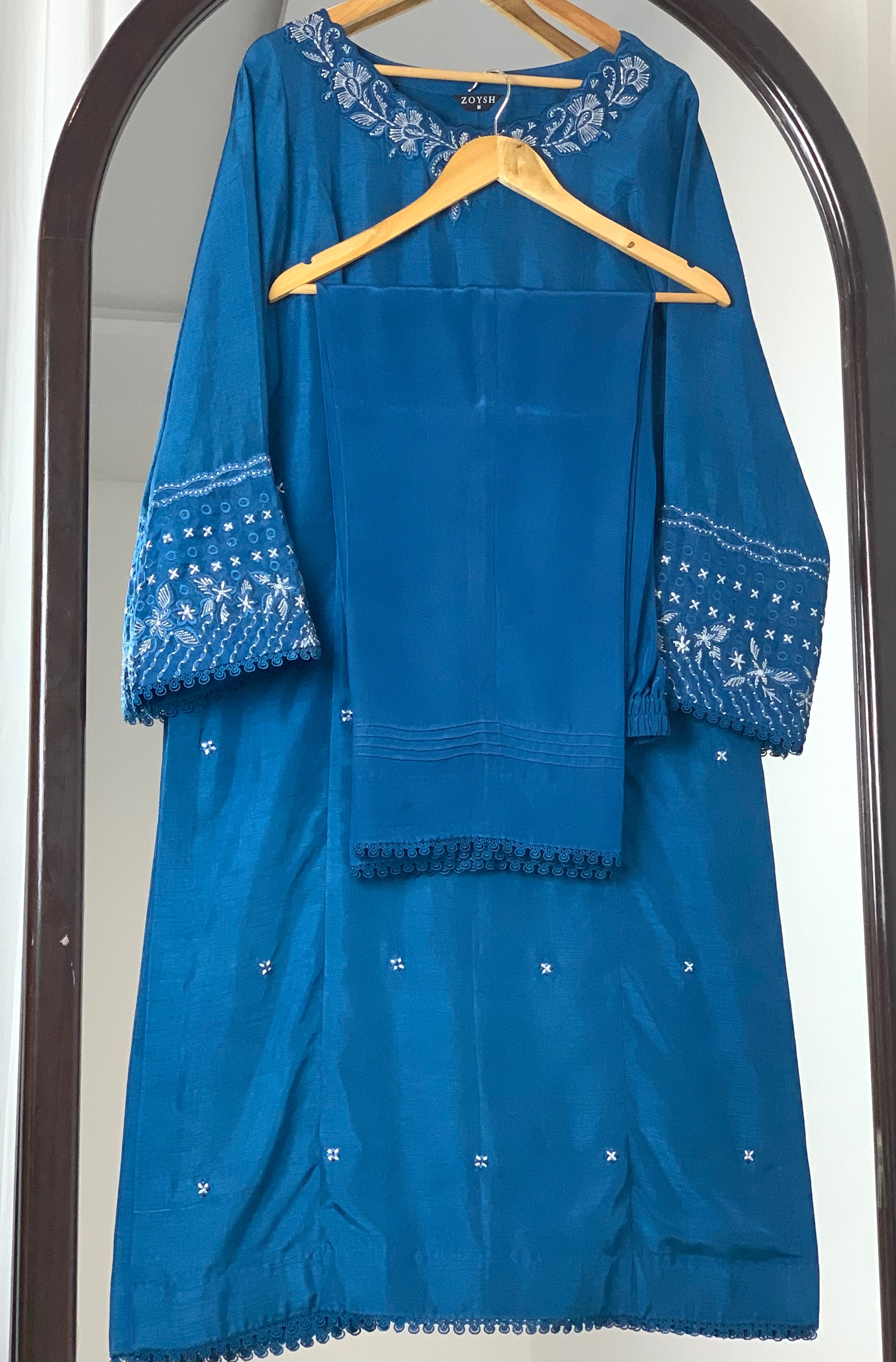 3pc Silk Embroidered suit ( ZRS-724 )
