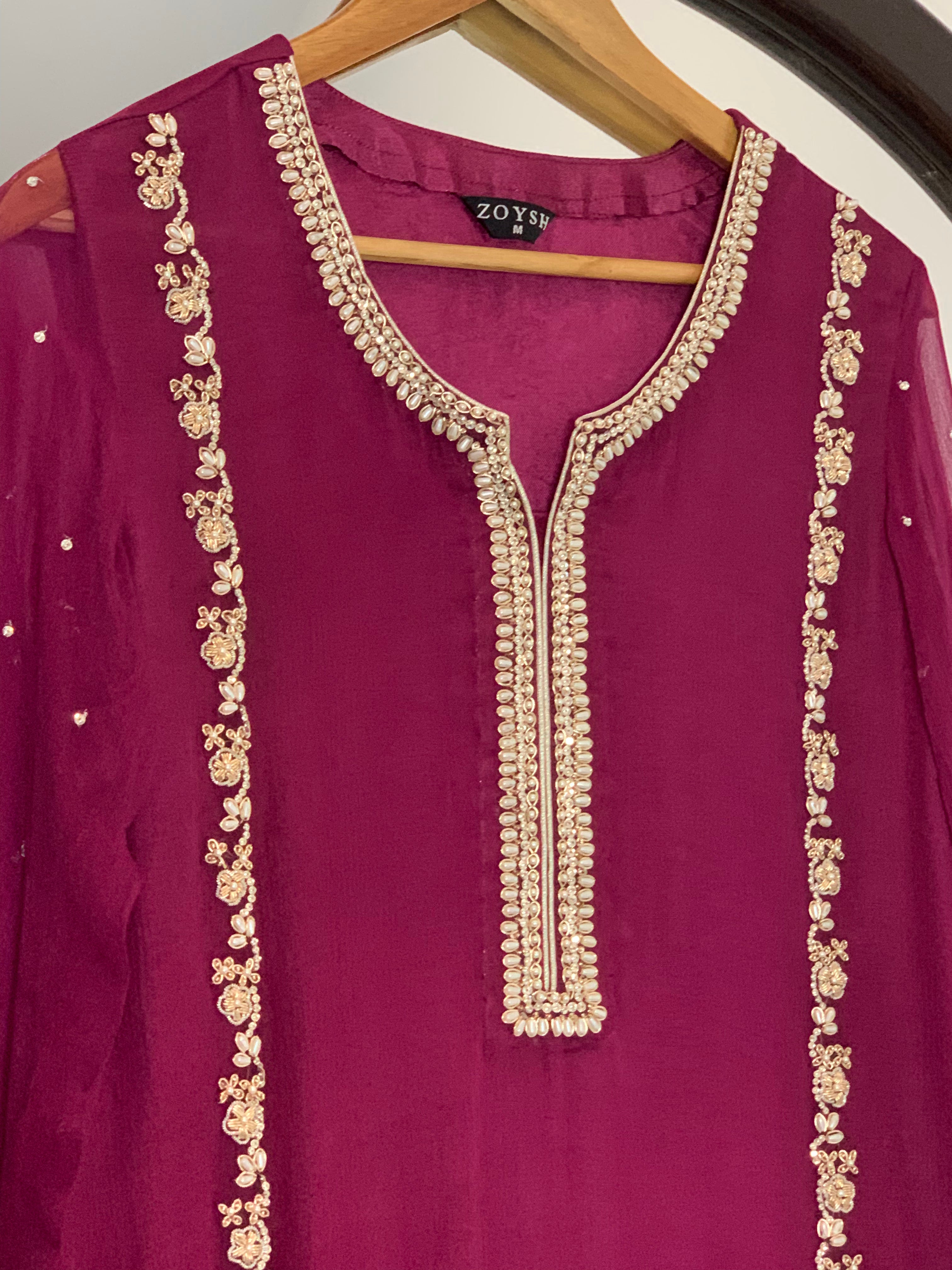 3pc Chiffon Embroidered suit ( ZC-731 )