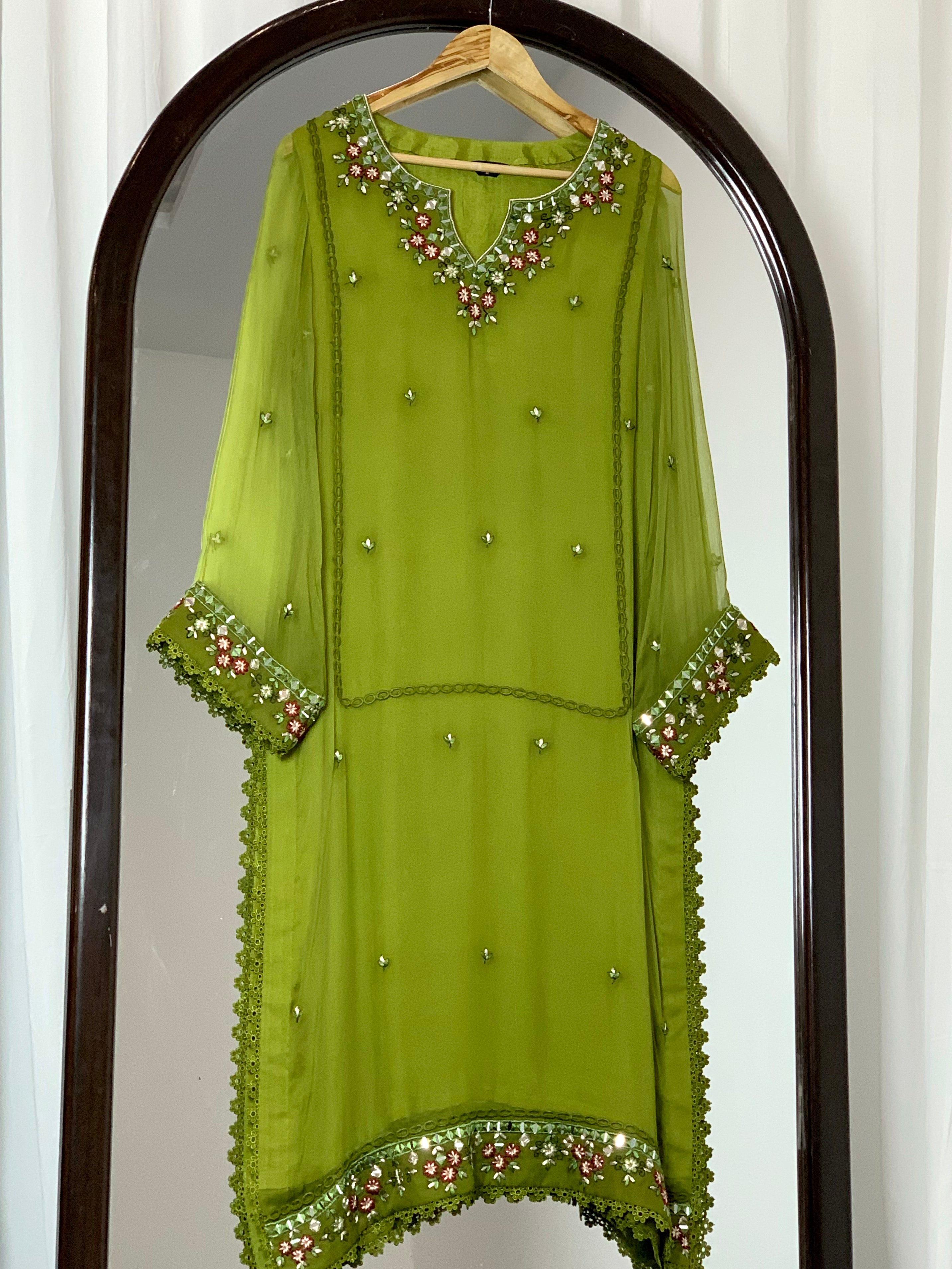 3pc-chiffon Embroidered suit ( ZTS-728 )