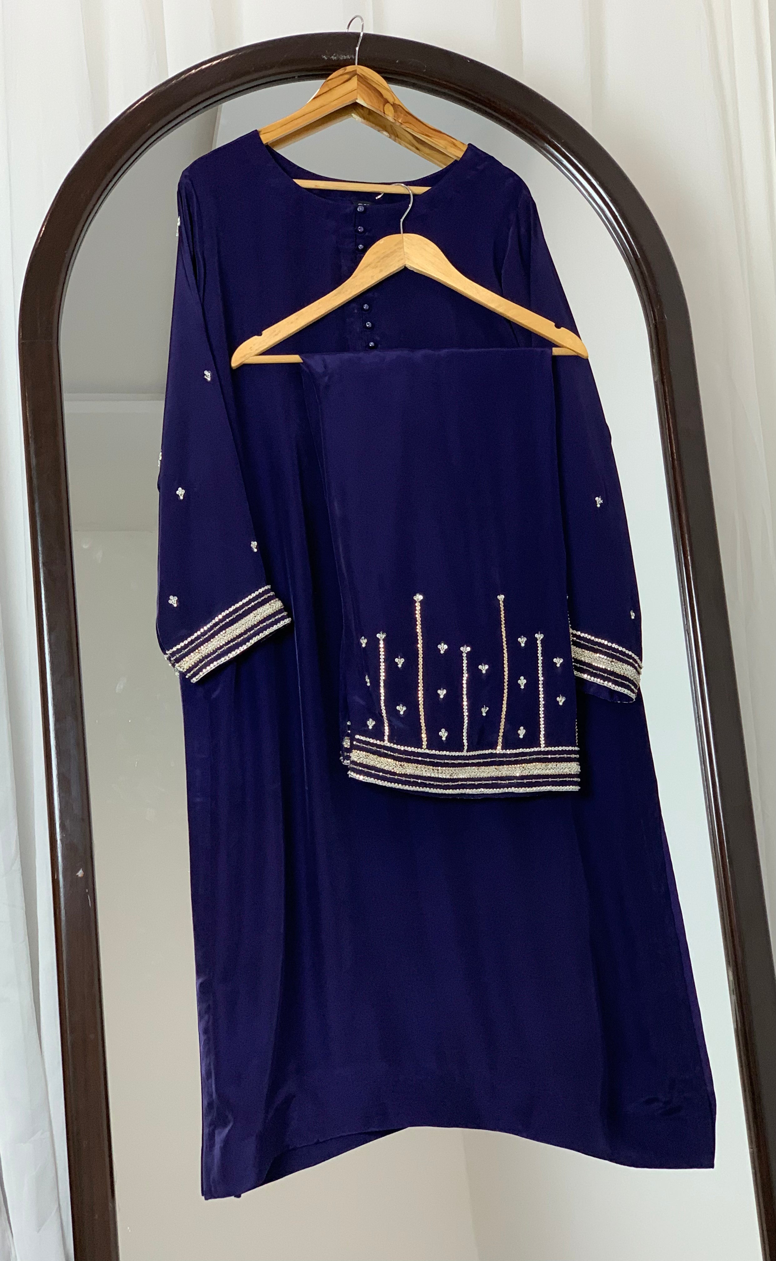 3pc-Silk Embroidered suit ( ZRS-730 )