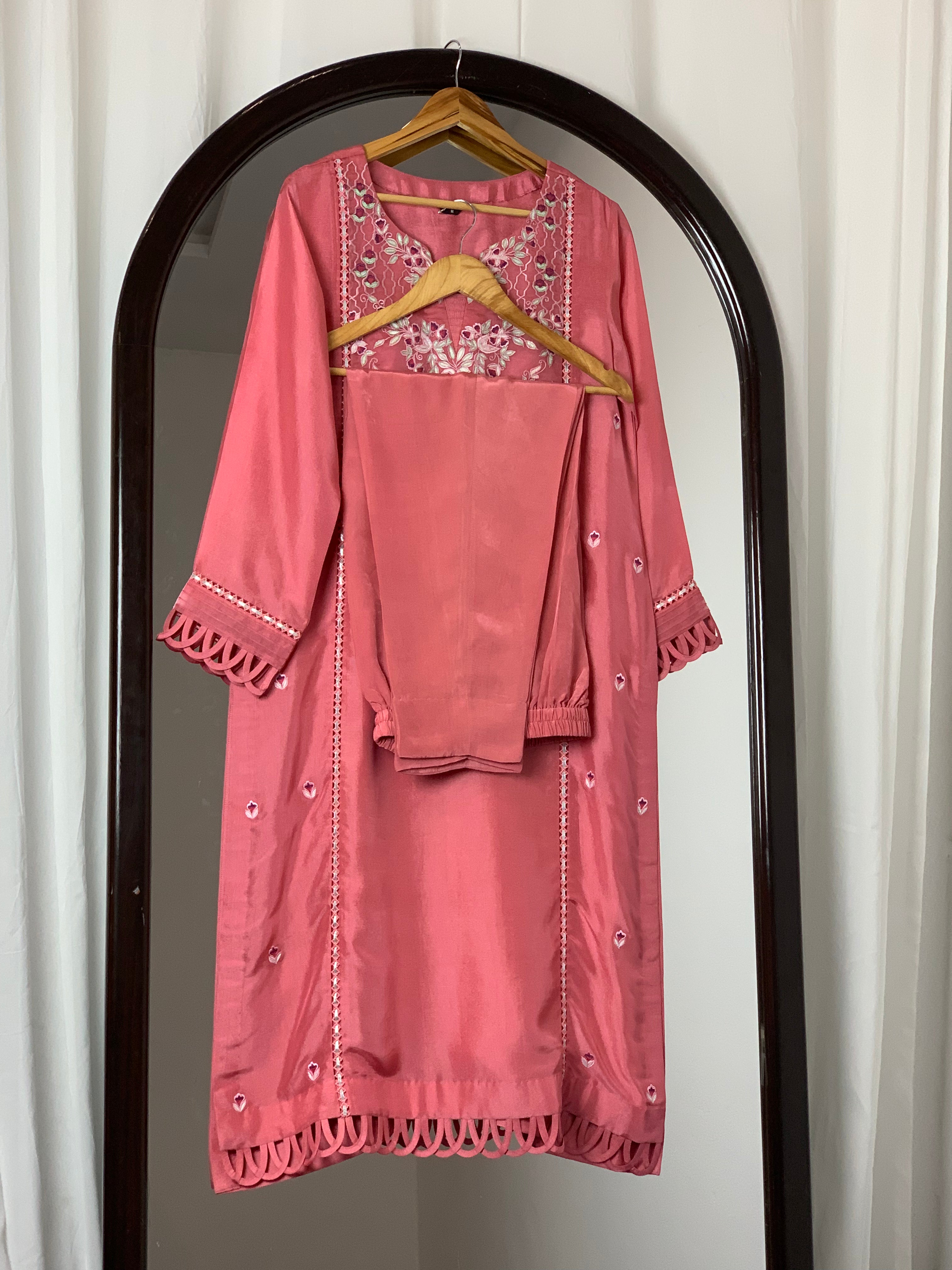 3pc Silk Embroidered suit ( ZTS-729 )