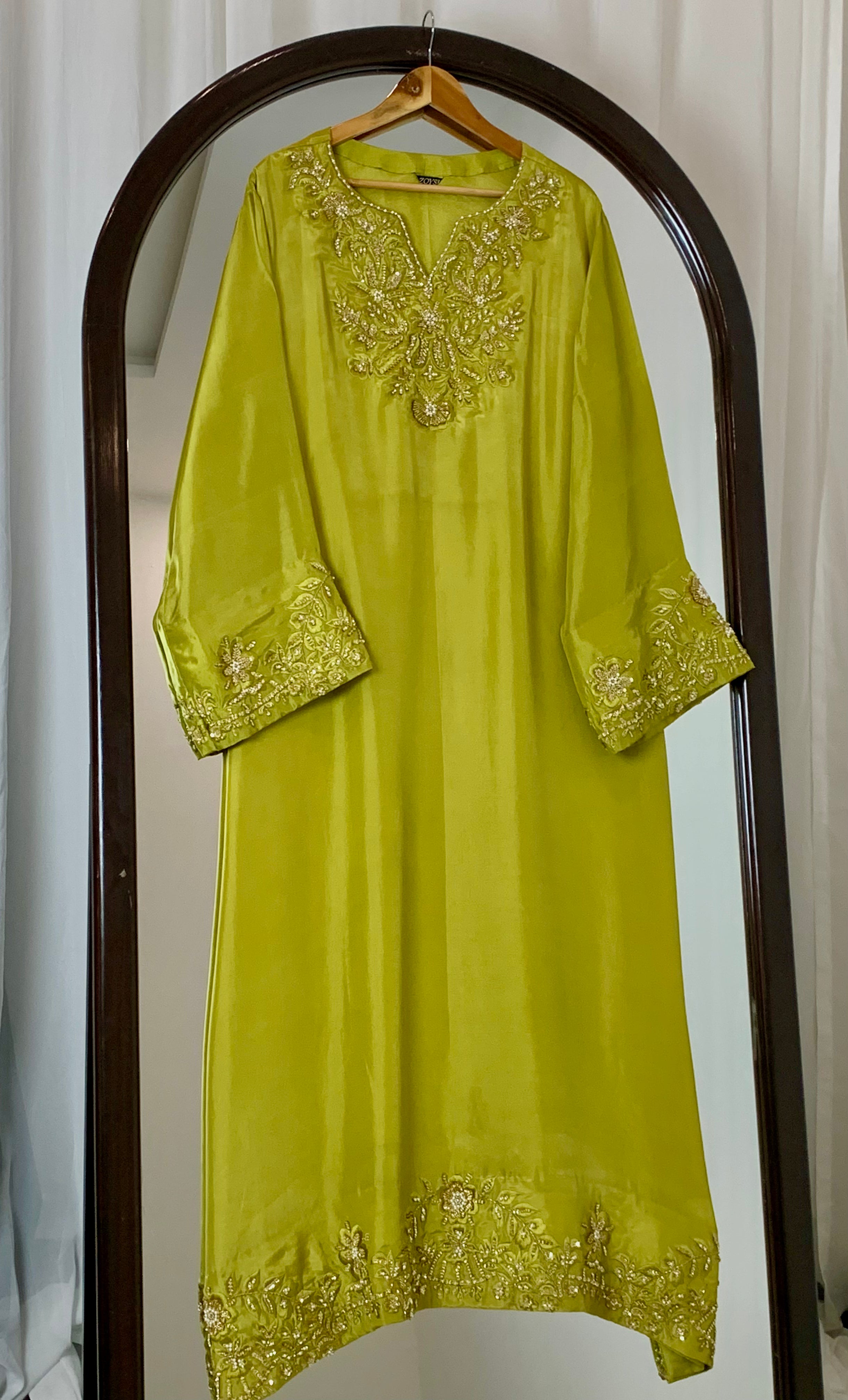 3pc Silk Embroidered suit ( ZTS-732 )