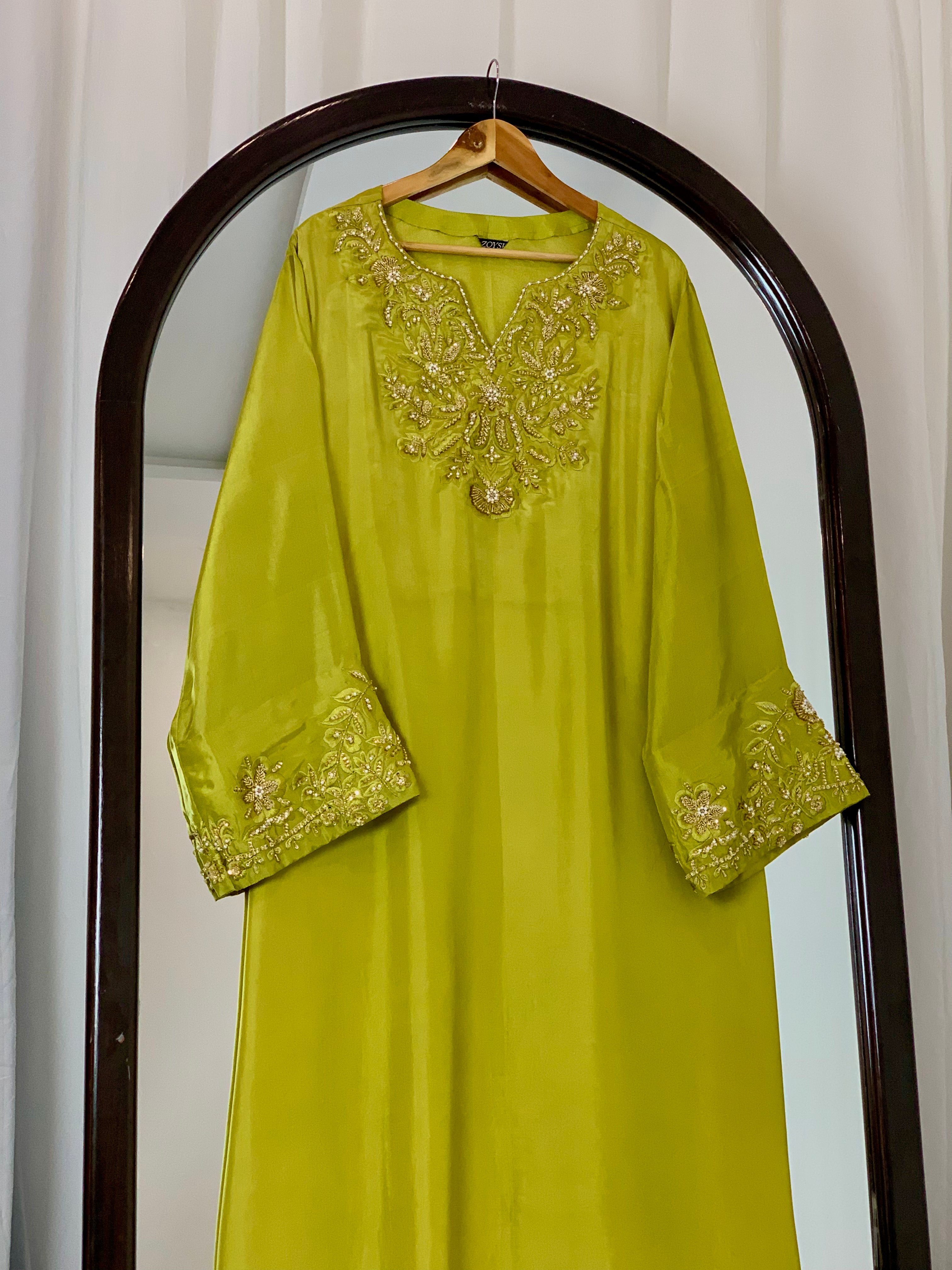 3pc Silk Embroidered suit ( ZTS-732 )