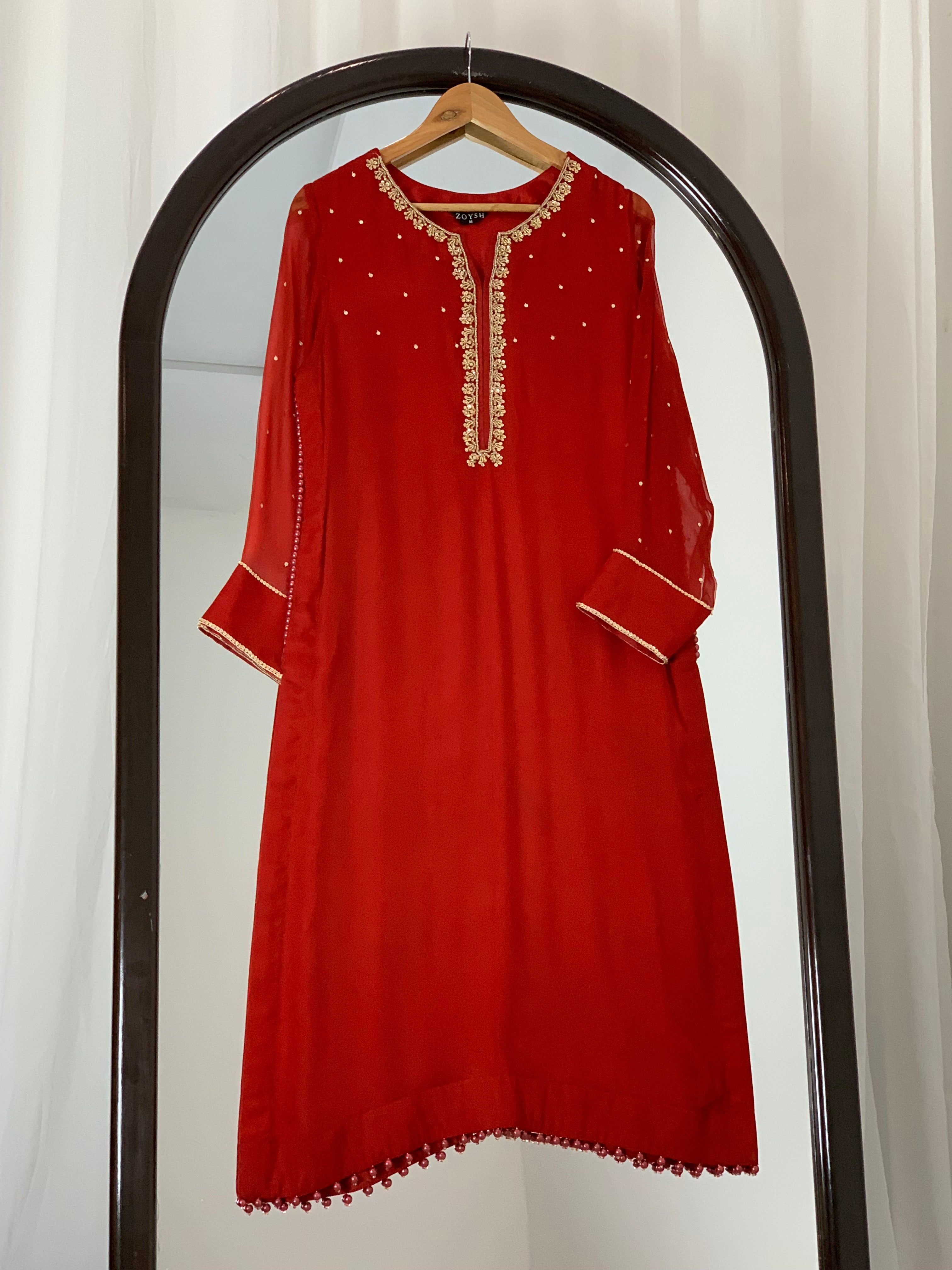 3pc Chiffon Embroidered suit ( ZC-725 )