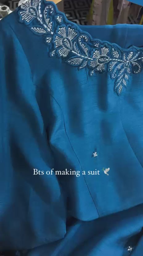 3pc Silk Embroidered suit ( ZRS-724 )