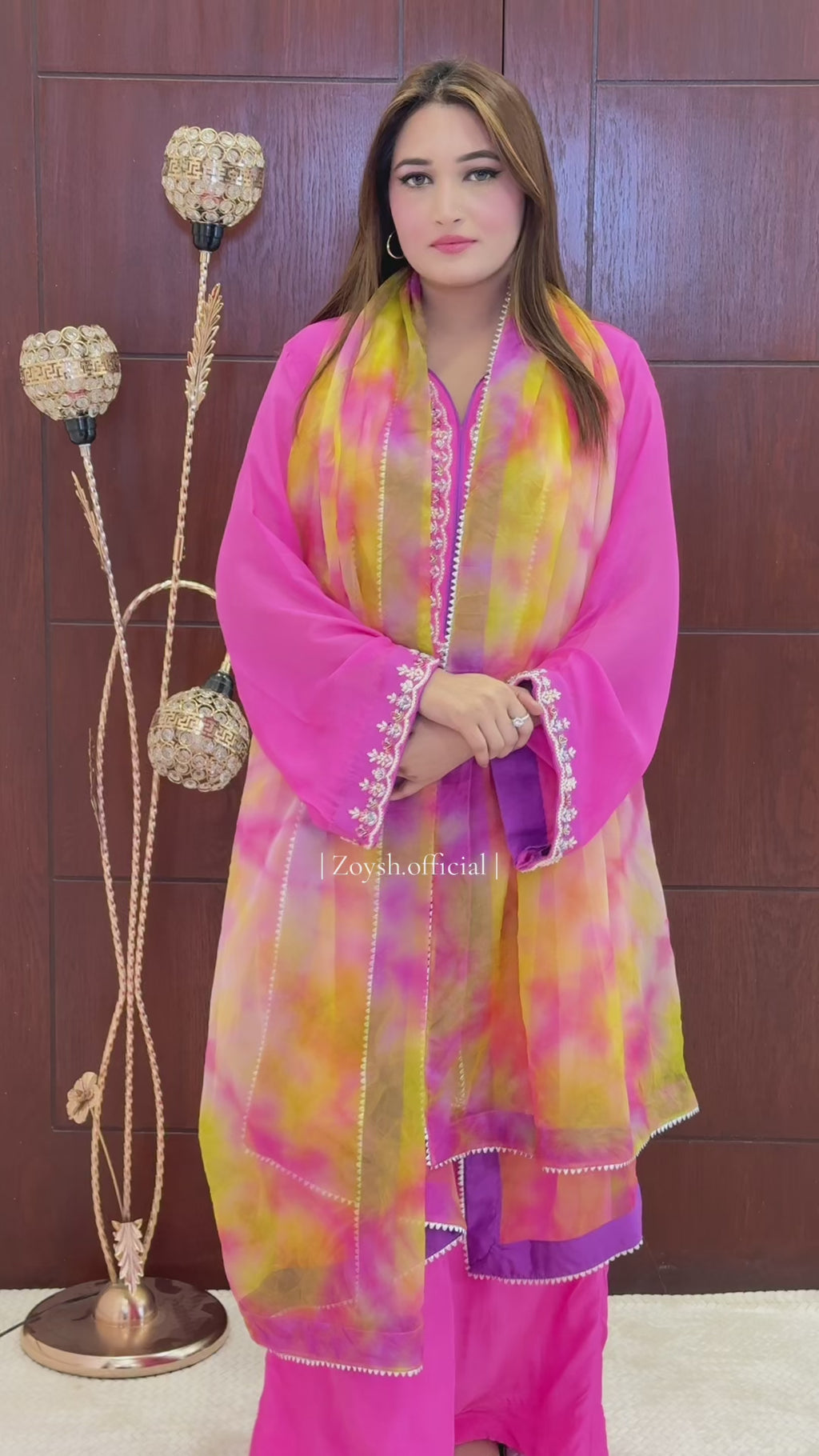 3 Piece - Embroidered Soft Silk Suit