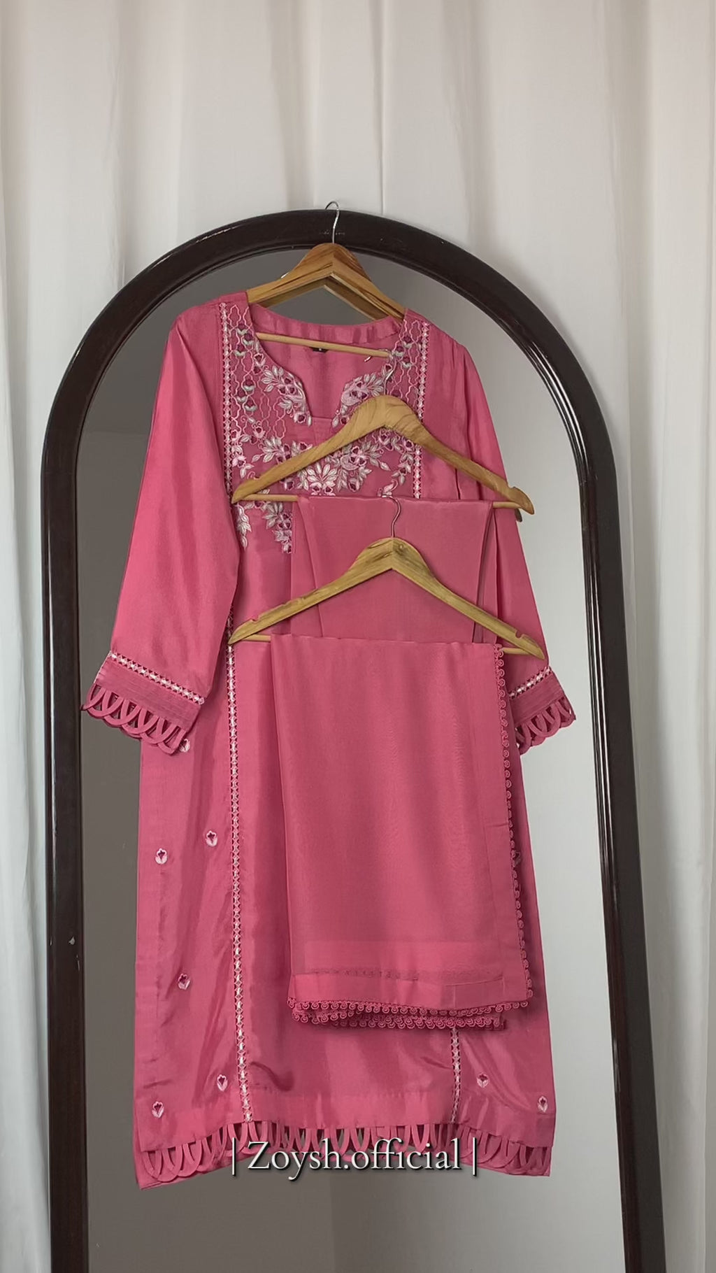 3pc Silk Embroidered suit ( ZTS-729 )