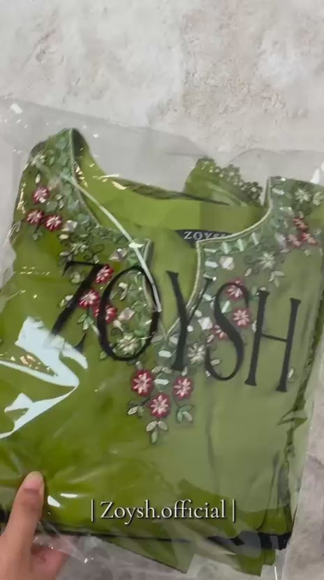 3pc-chiffon Embroidered suit ( ZTS-728 )
