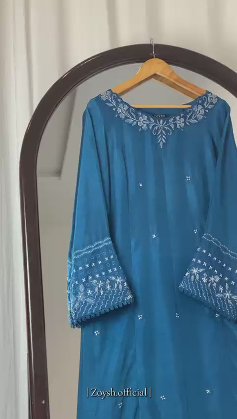 3pc Silk Embroidered suit ( ZRS-724 )