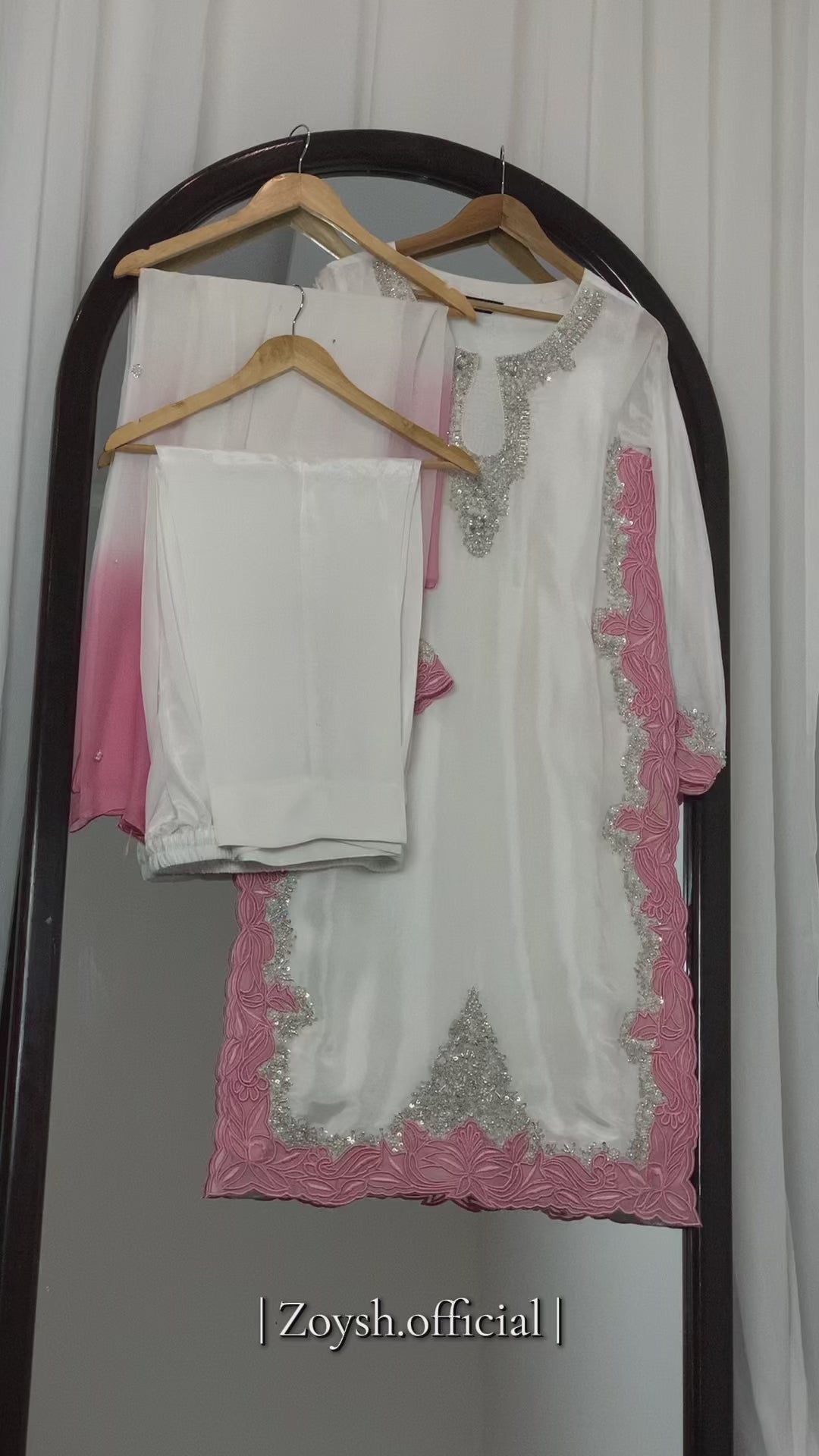 3pc-Silk Embroidered suit ( ZTS-713 )